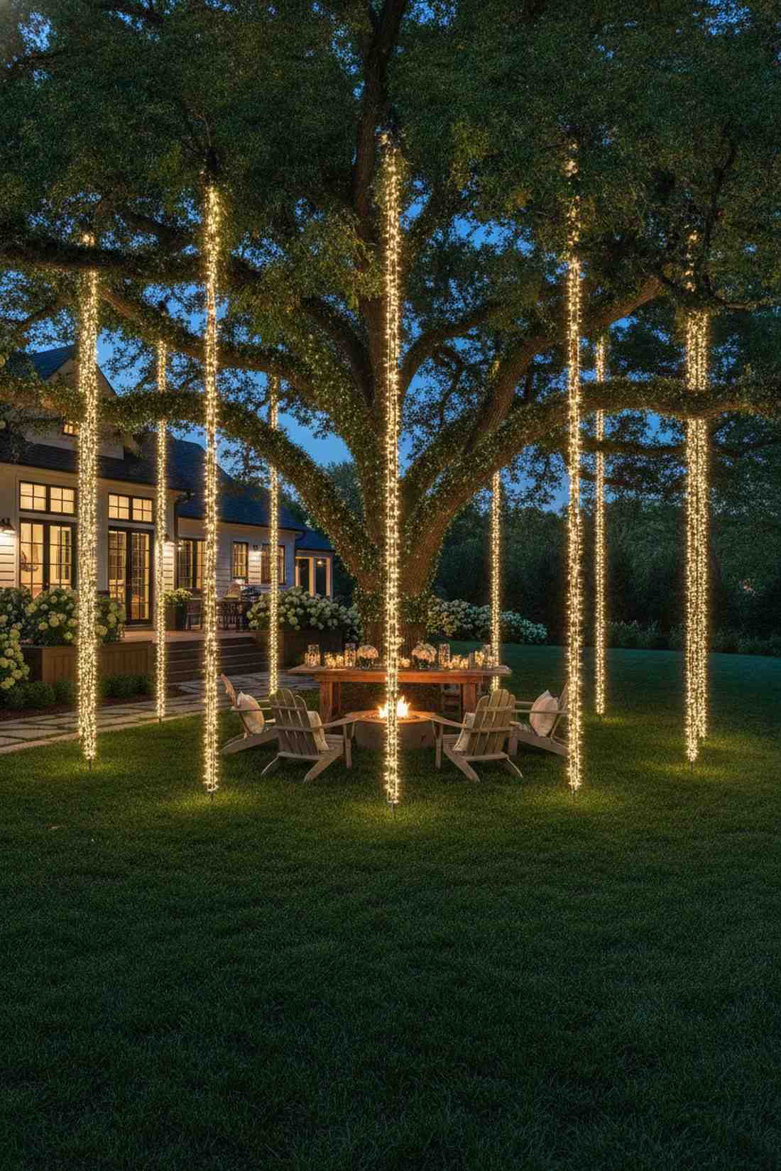 vertical garland columns