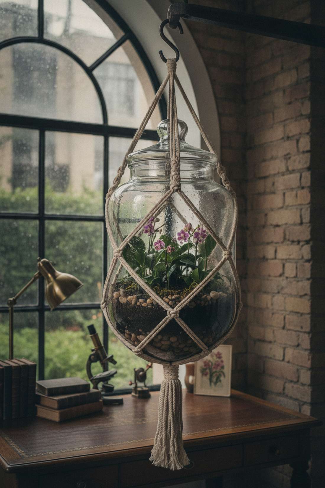 apothecary jar planter