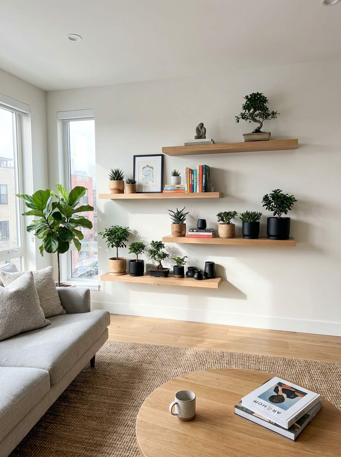 asymmetrical cluster arrangement
