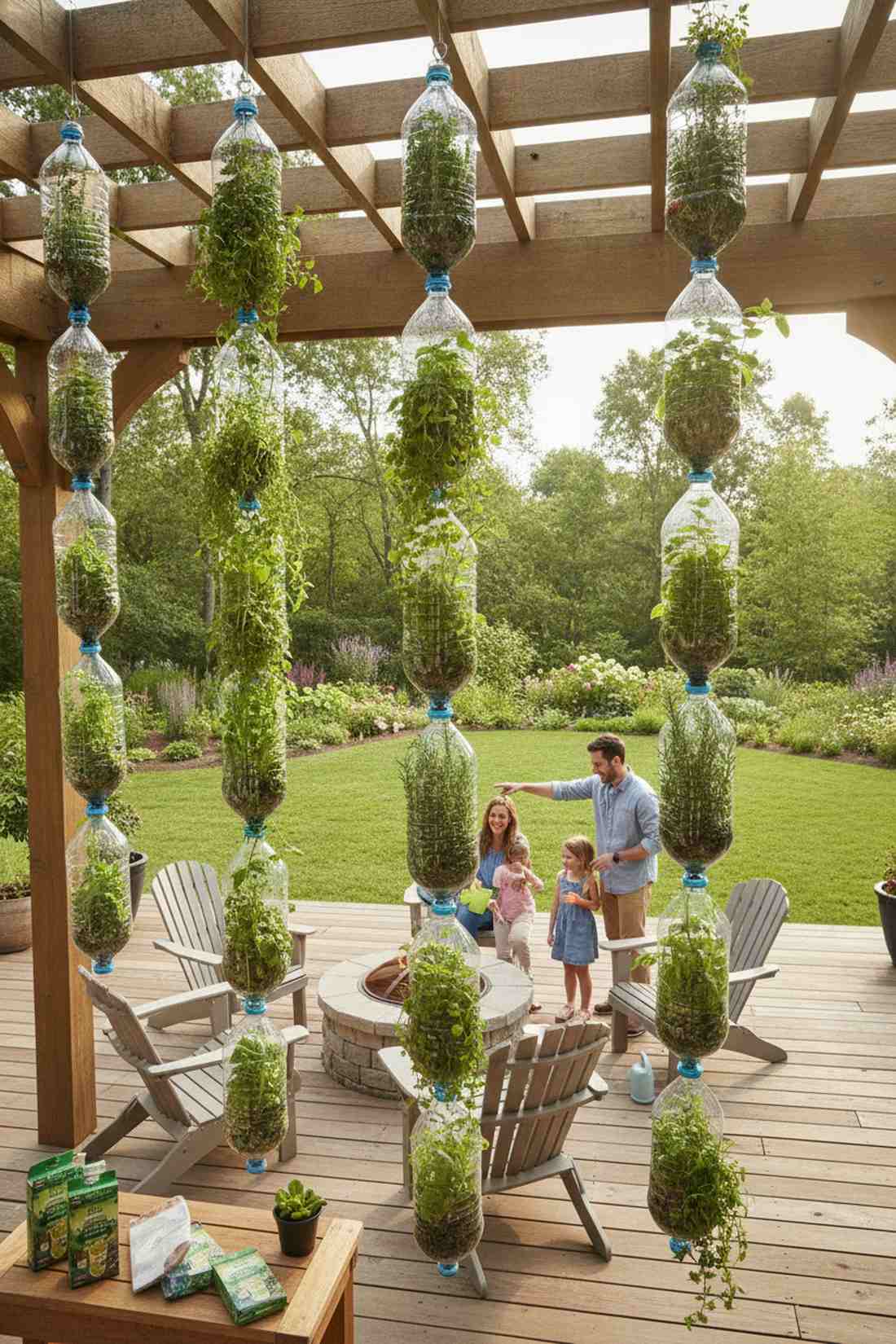 bottle tower garden