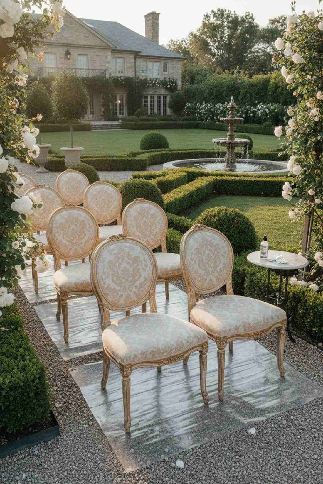carved louis chairs