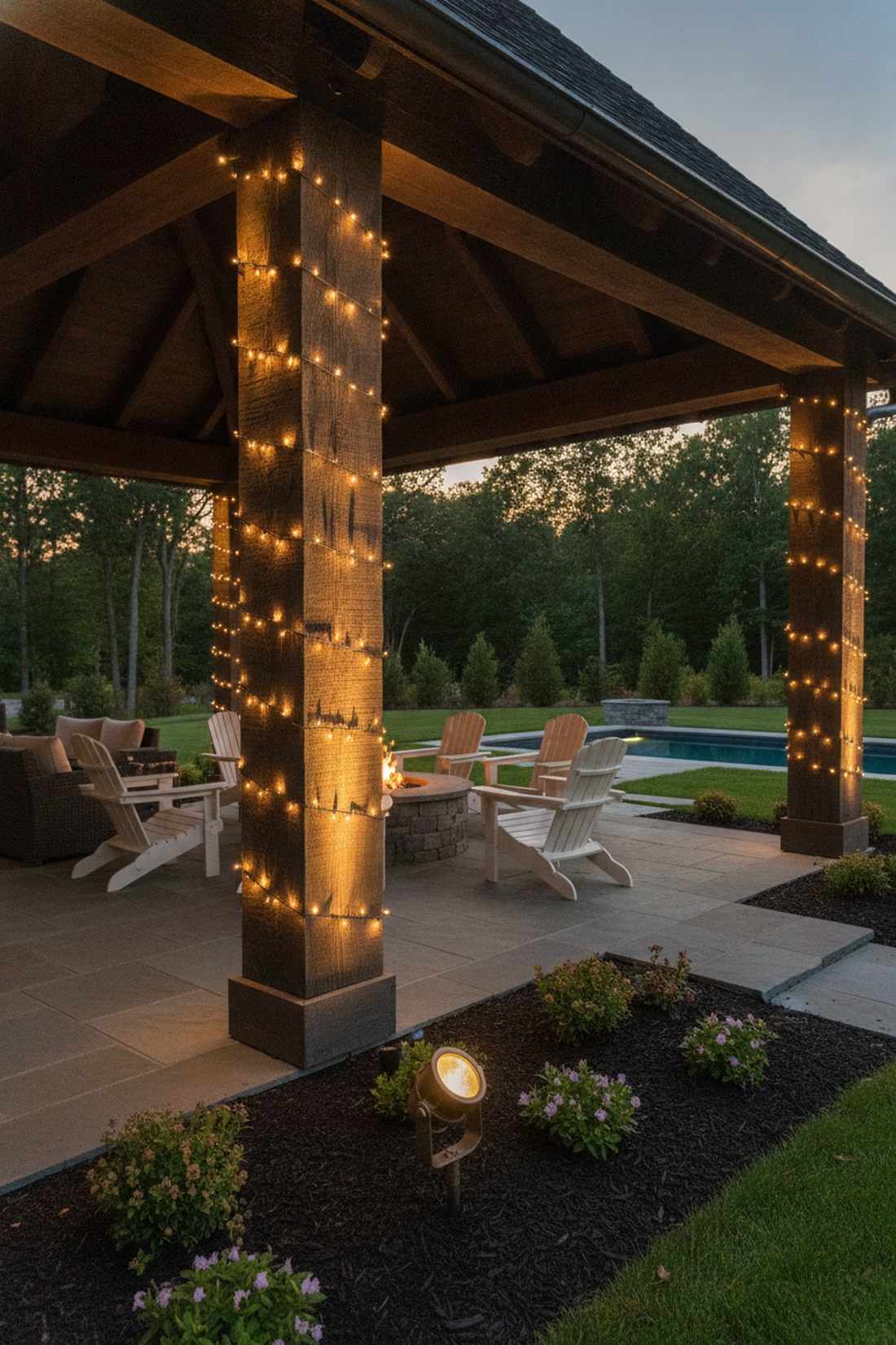 corner post uplighting combination