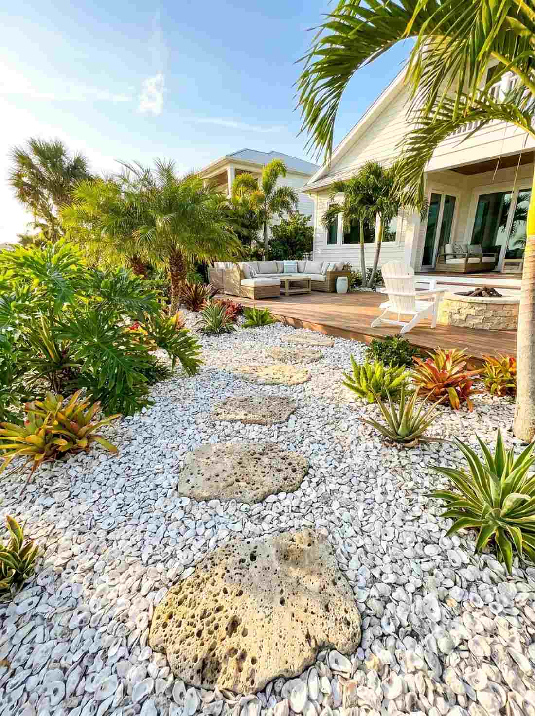 crushed shell with tropical stone