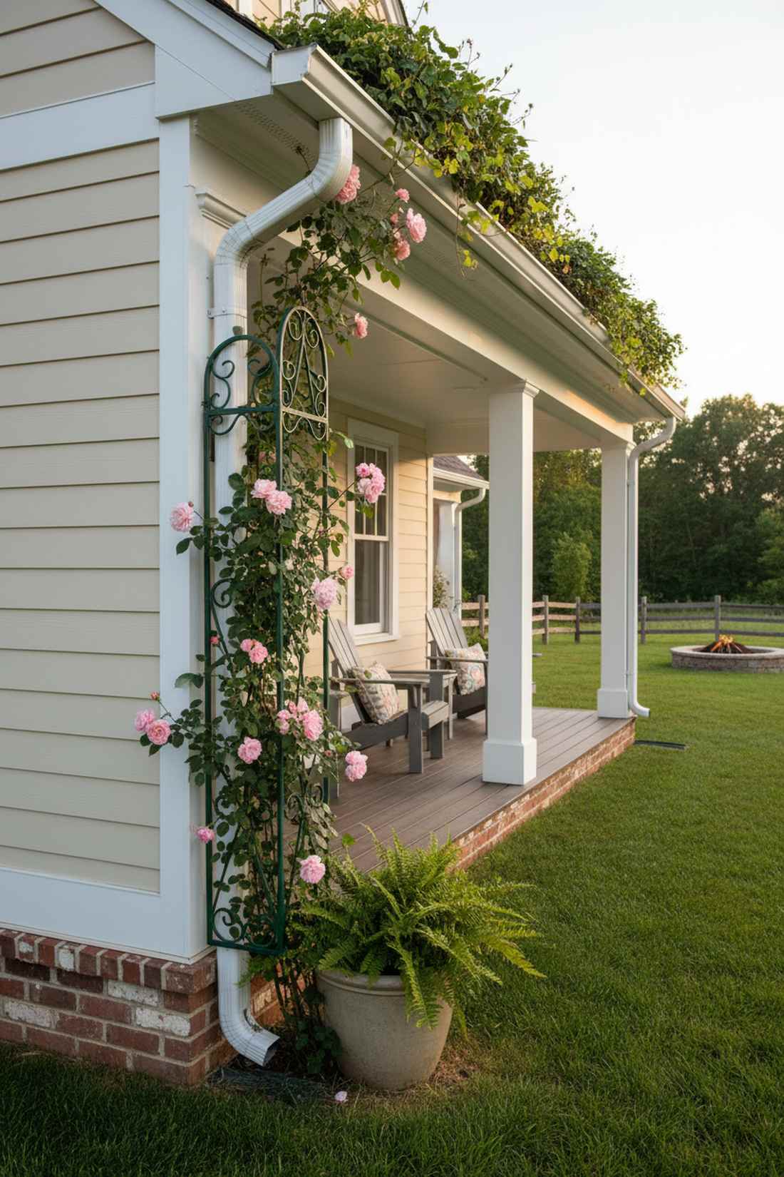 downspout trellis vertical garden