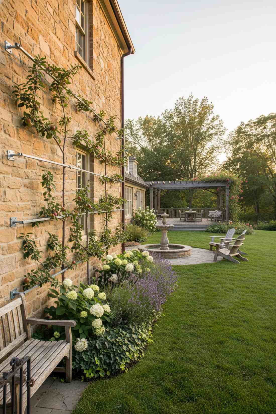 espalier fruit tree wall art