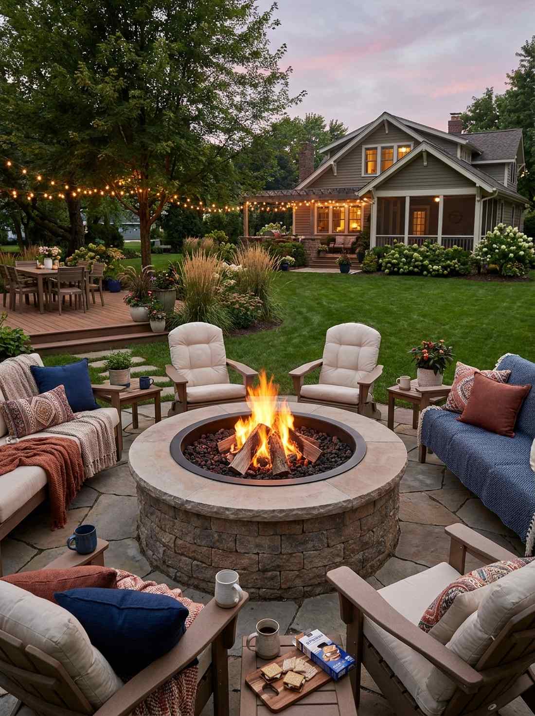 fire pit gathering