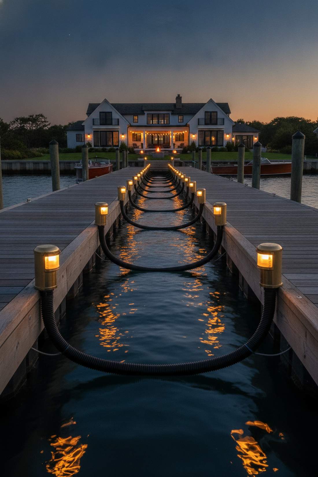 floating dock pathway lights
