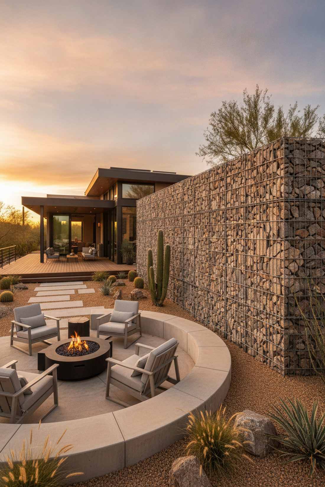 gabion basket fence