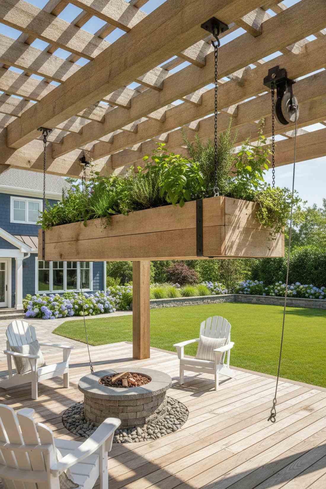 hanging elevated herb garden