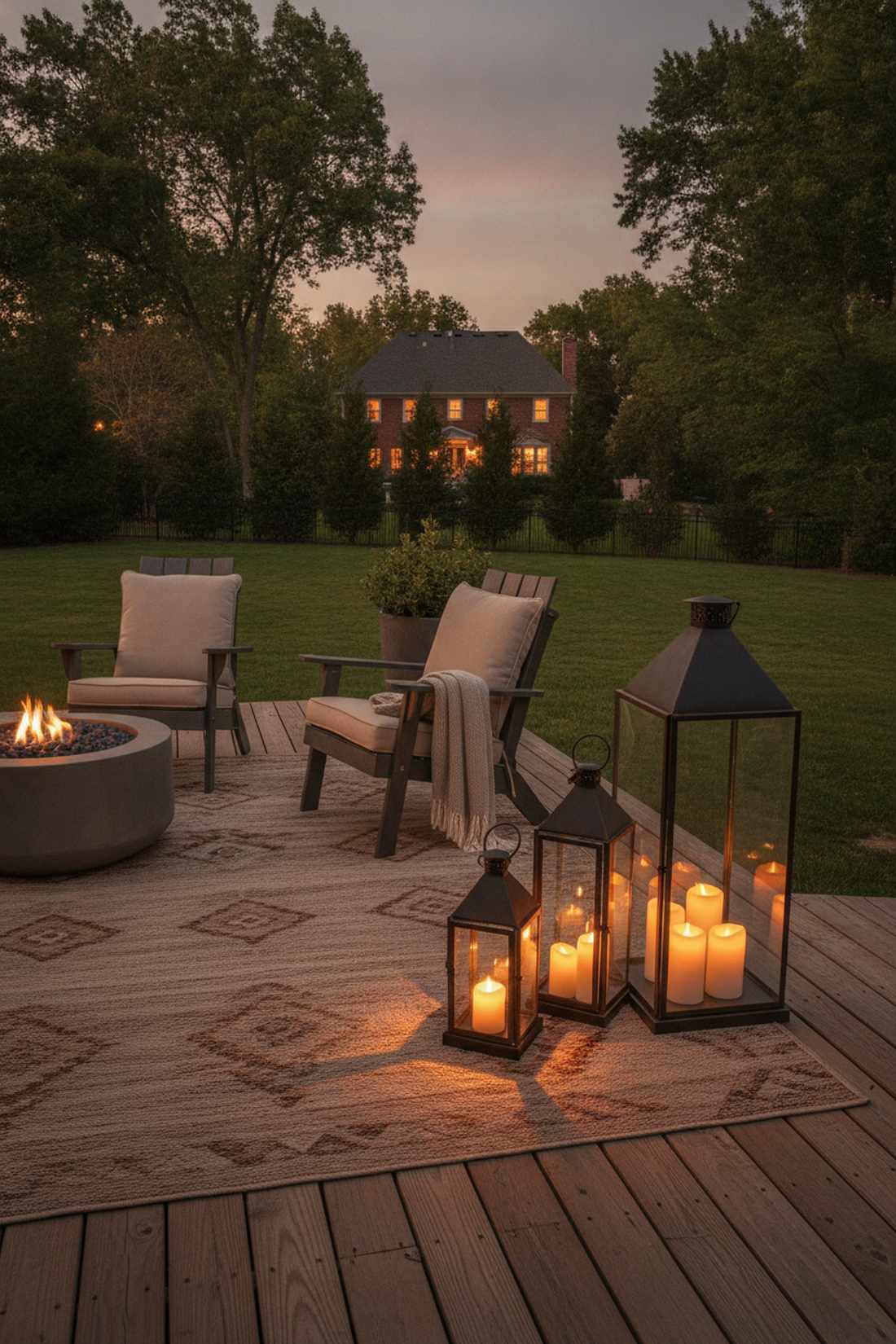 lantern clusters on tiered stands