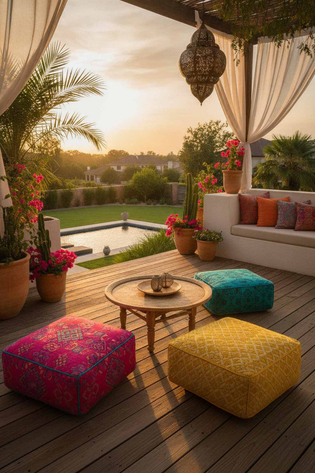 outdoor poufs
