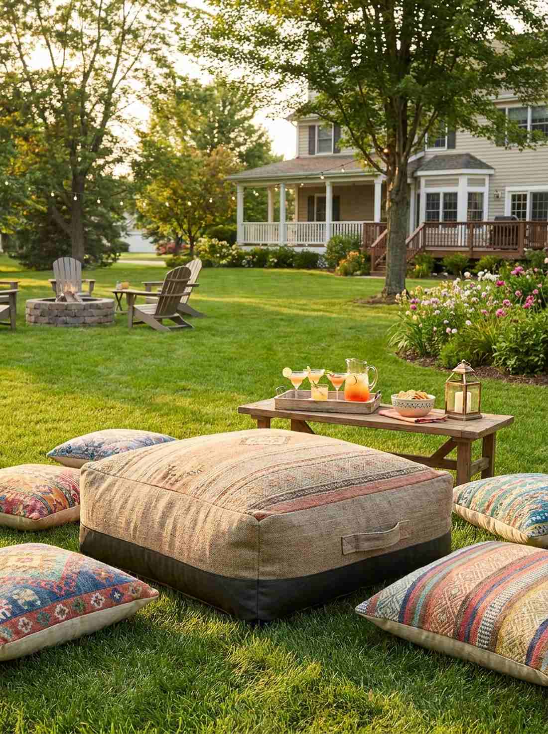 oversized floor cushion pouf