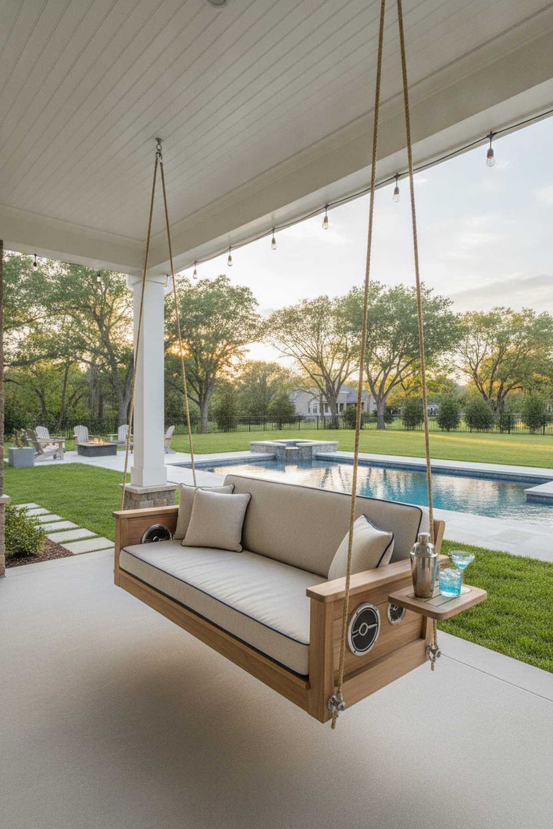 porch swing with built in speakers