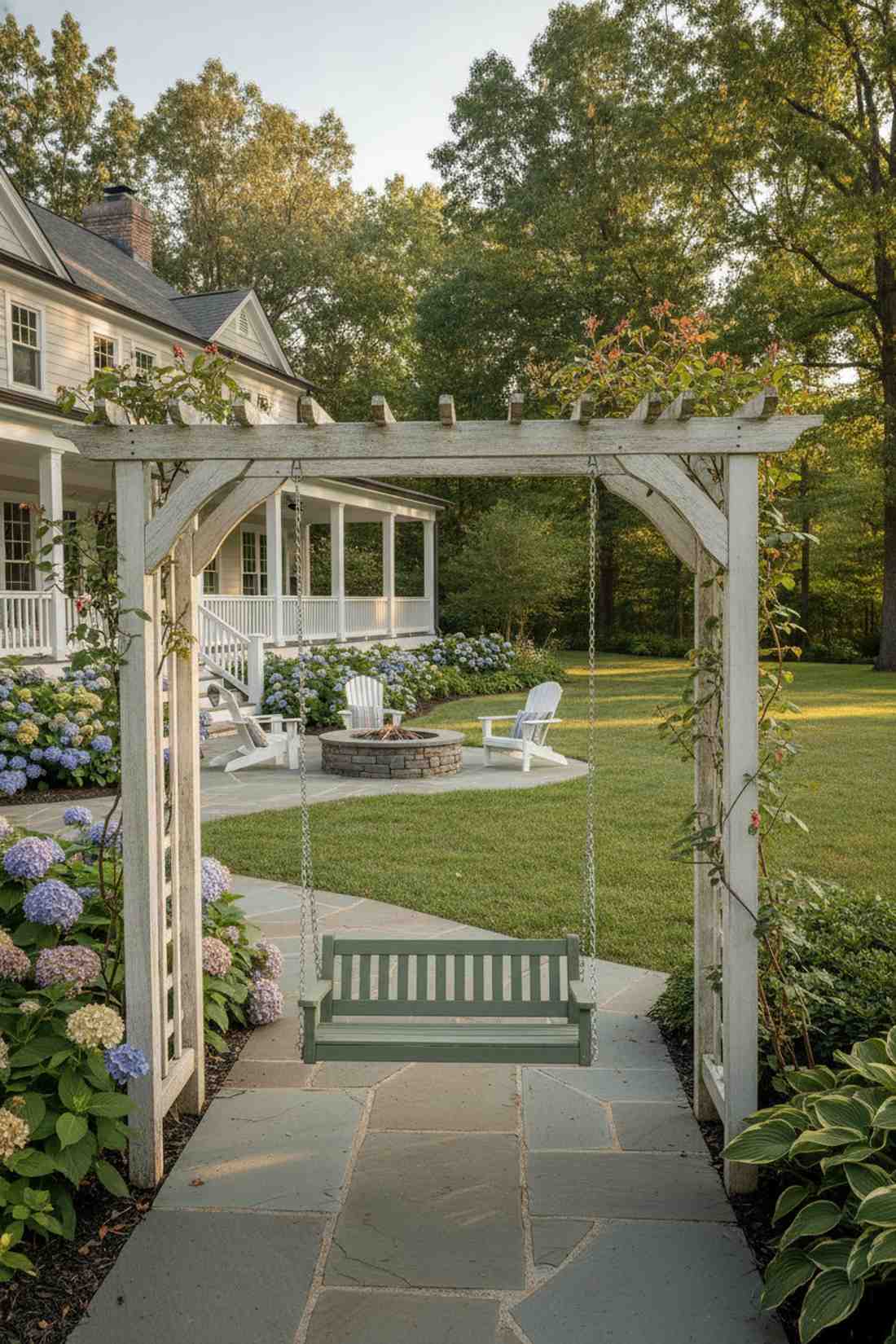 porch swing with chains
