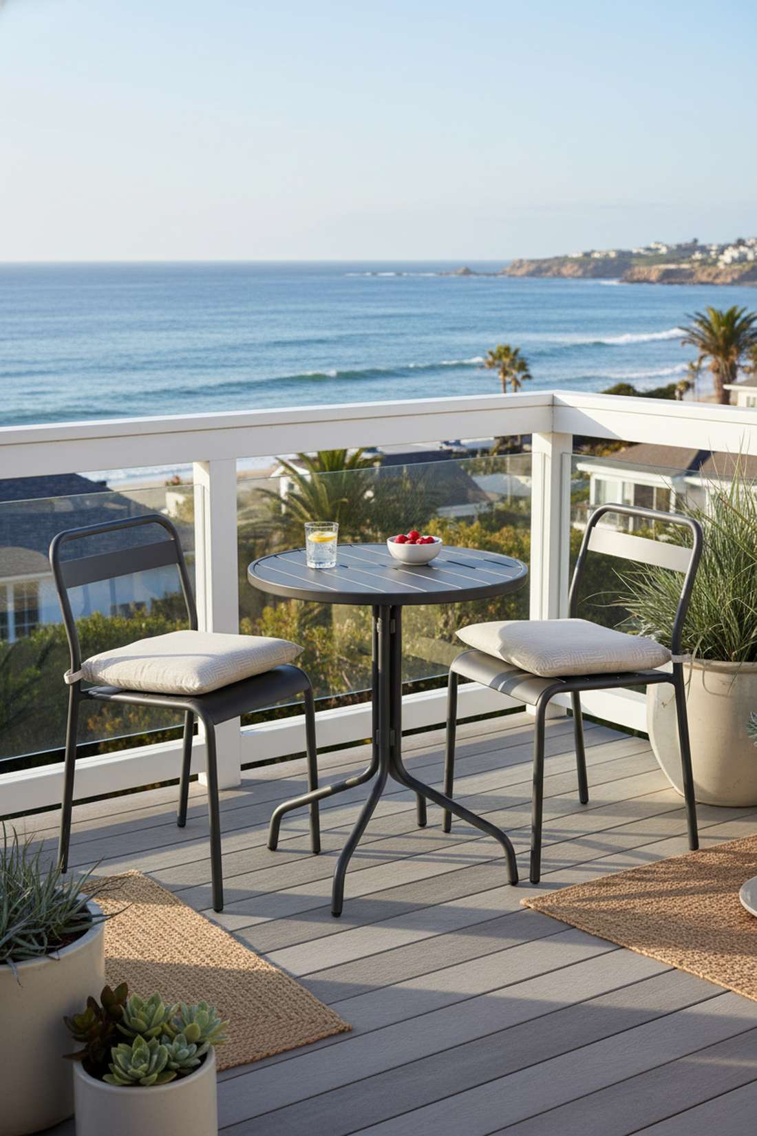 powder coated aluminum bistro set