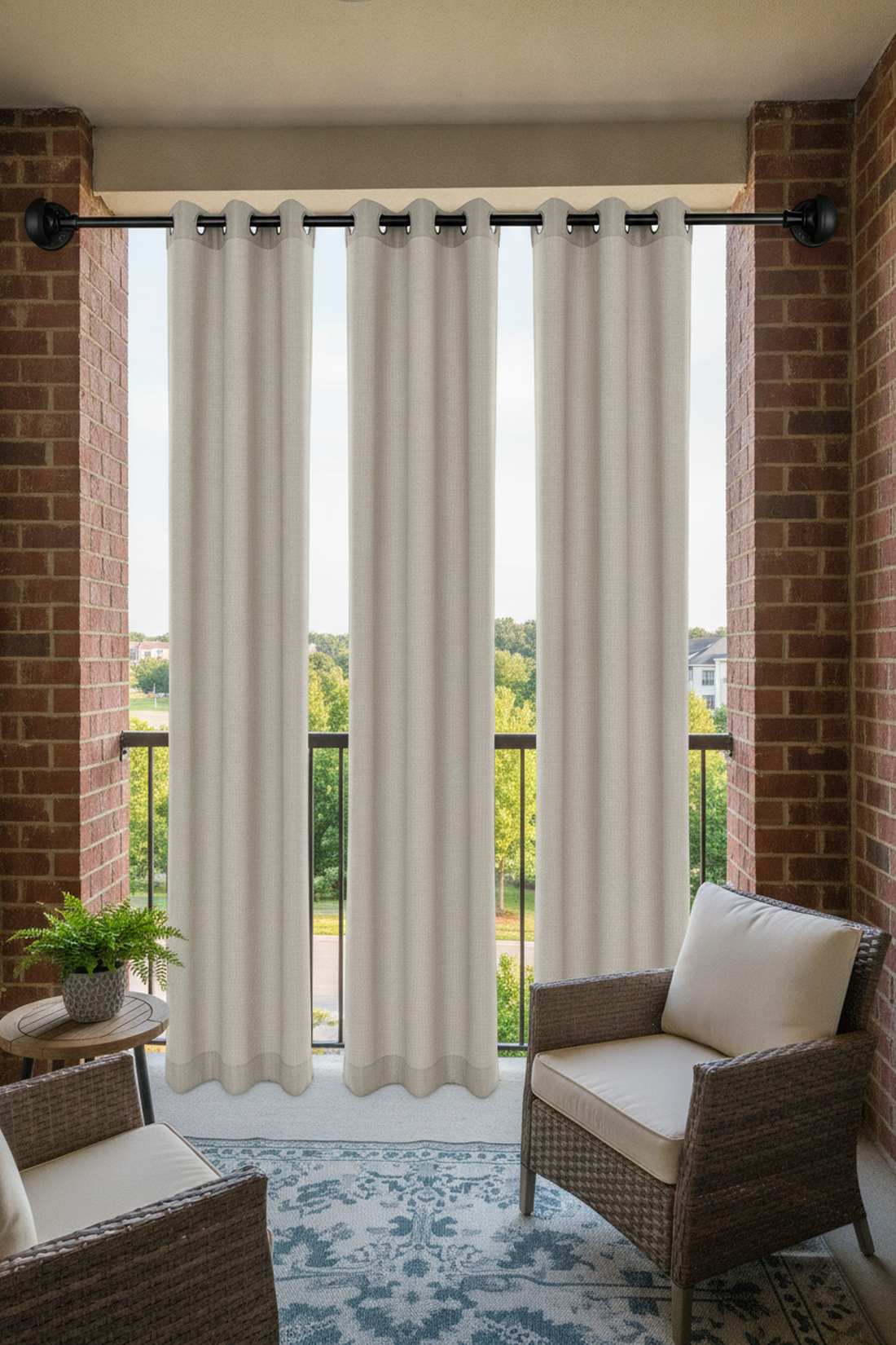 pressure mounted curtain rods