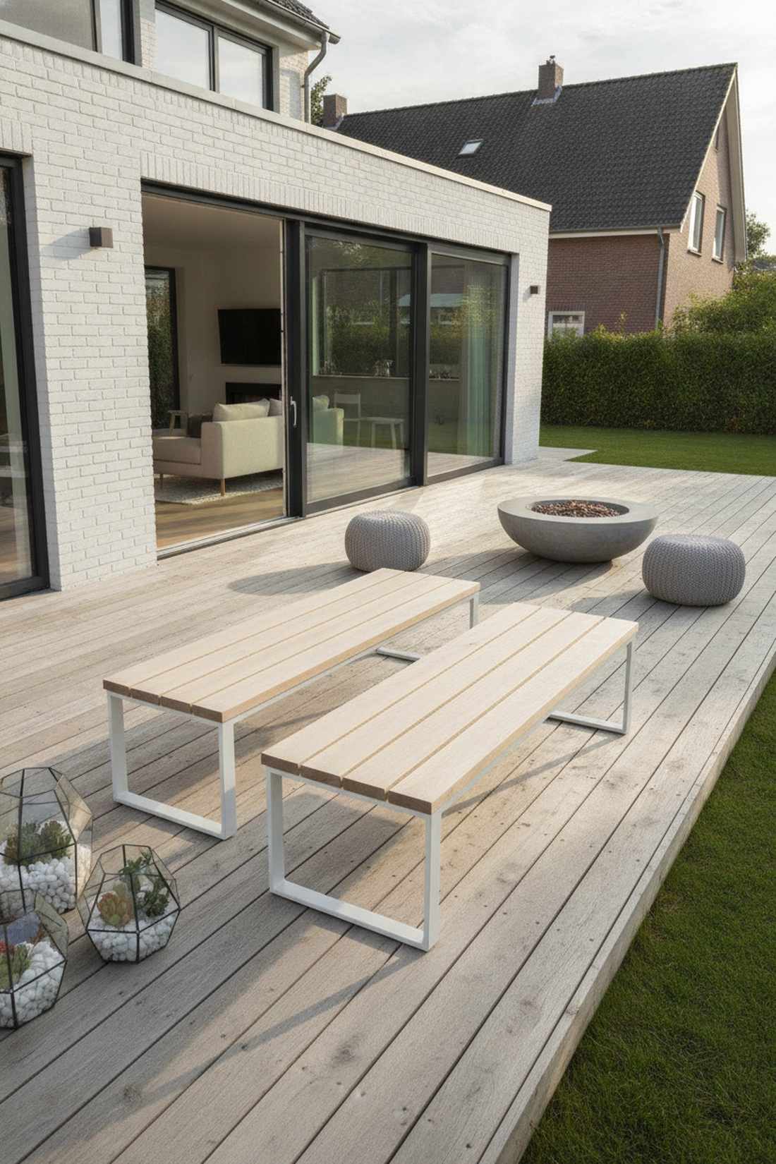 scandinavian minimalist benches