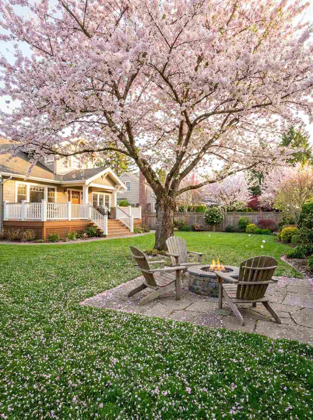 spring cherry viewing lawn