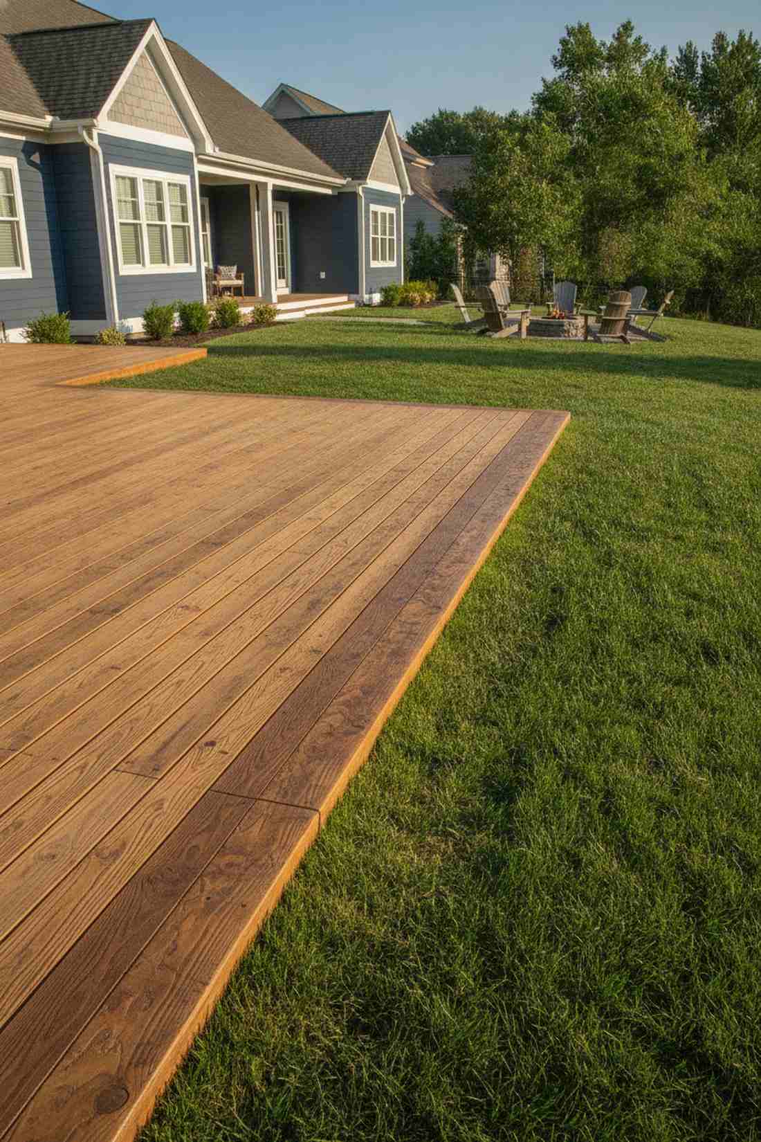 stamped concrete deck border