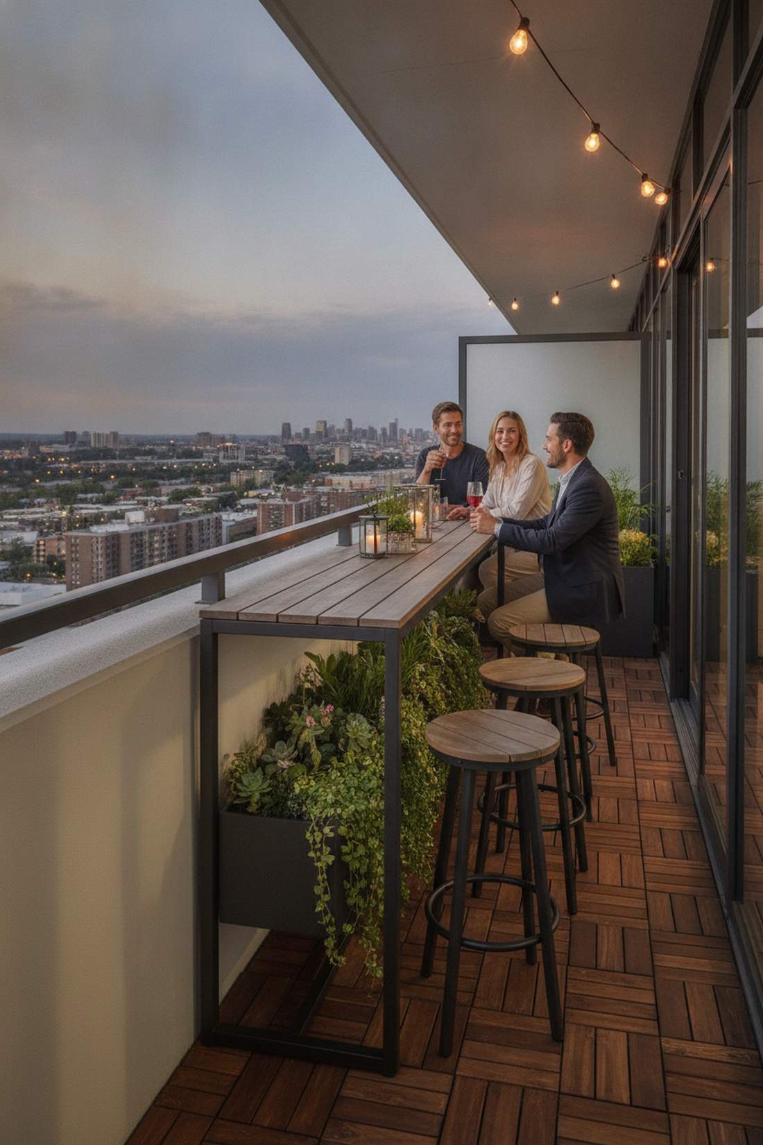 vertical bar height seating