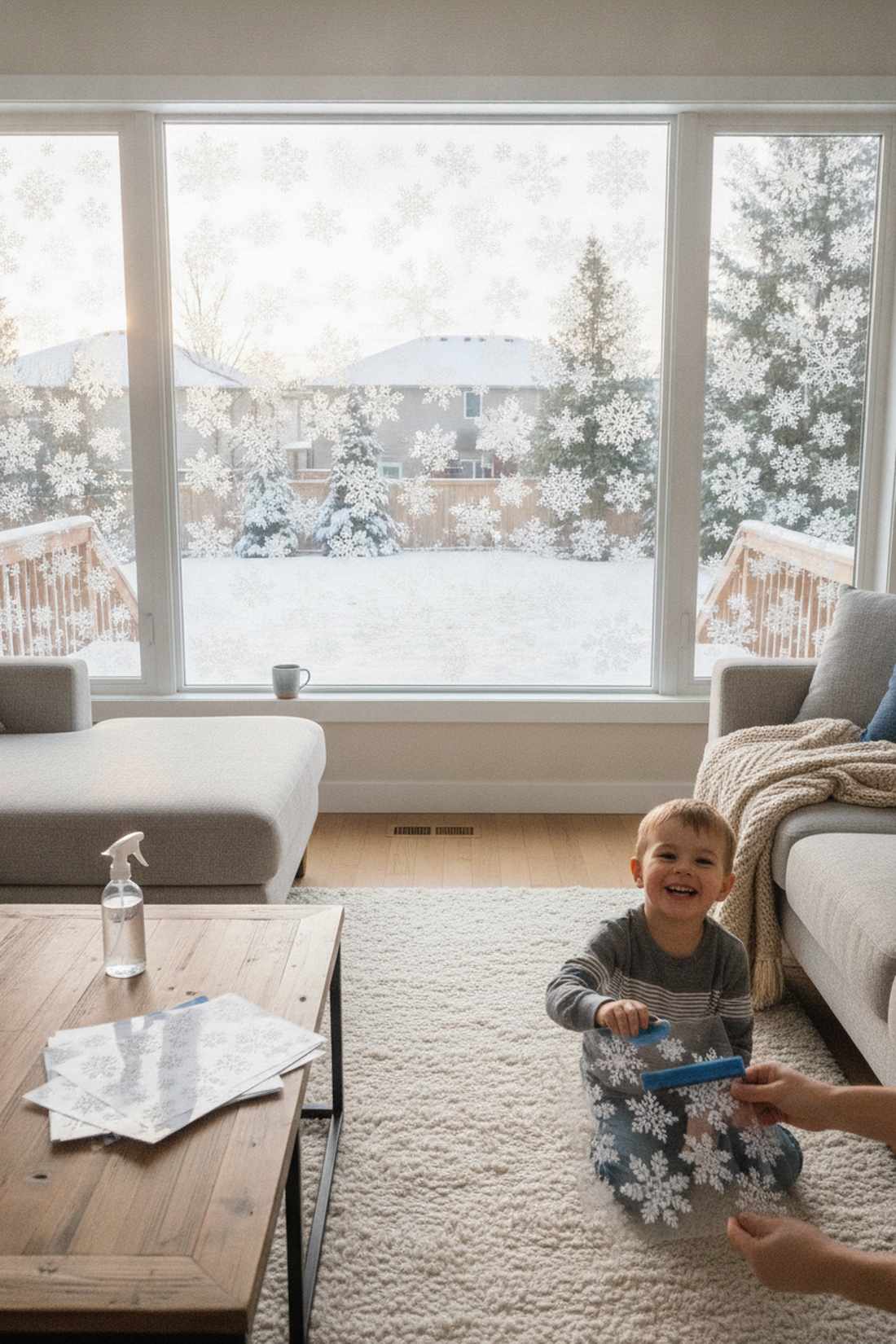 window cling snowflake patterns