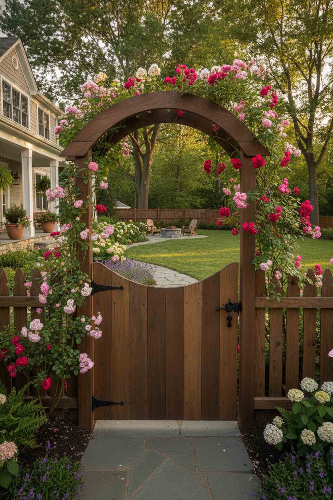 arched top entry gate