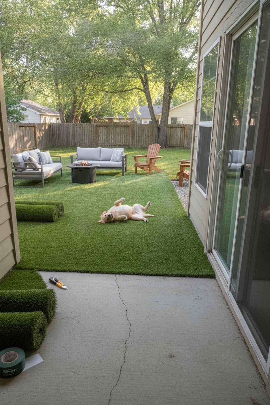 artificial turf installation