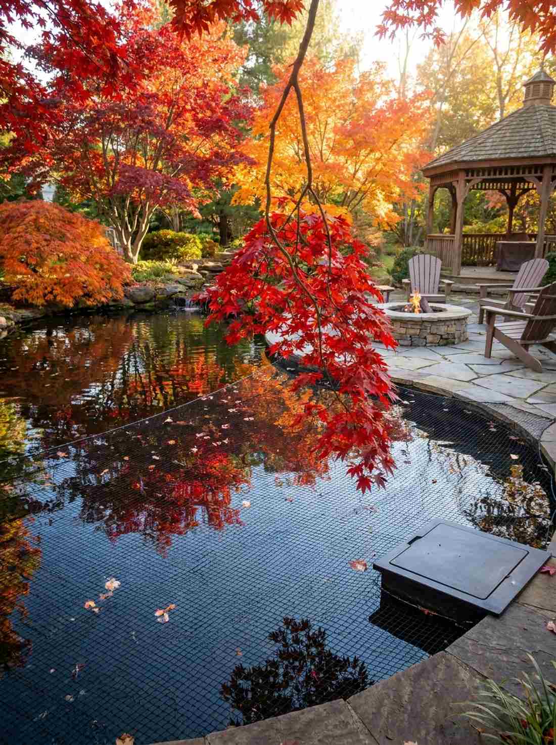 autumn foliage reflection