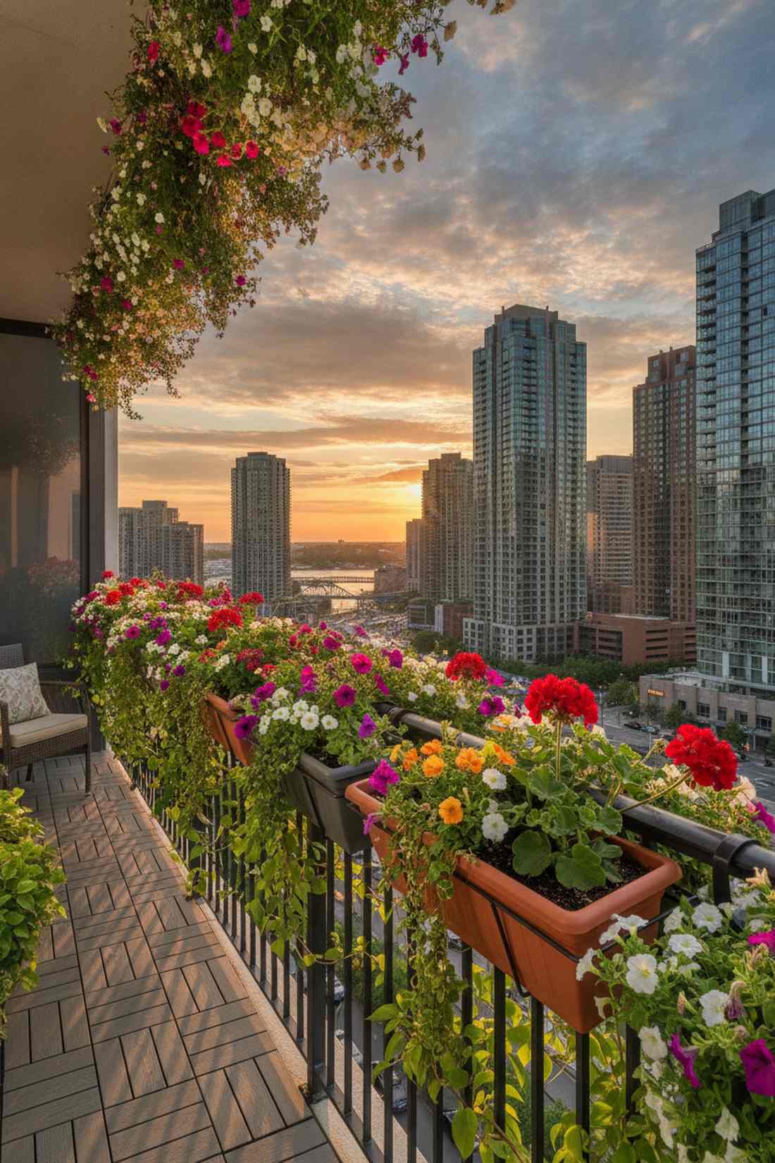 balcony rail planters