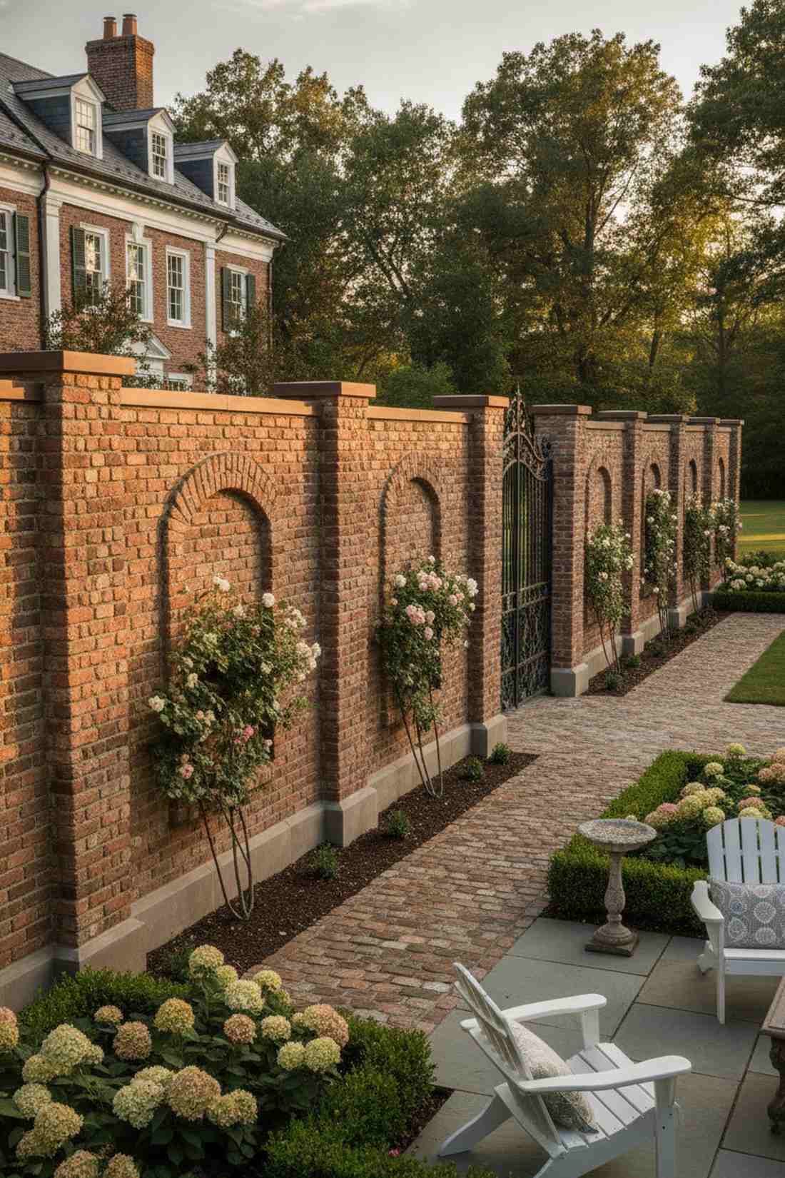 brick privacy wall