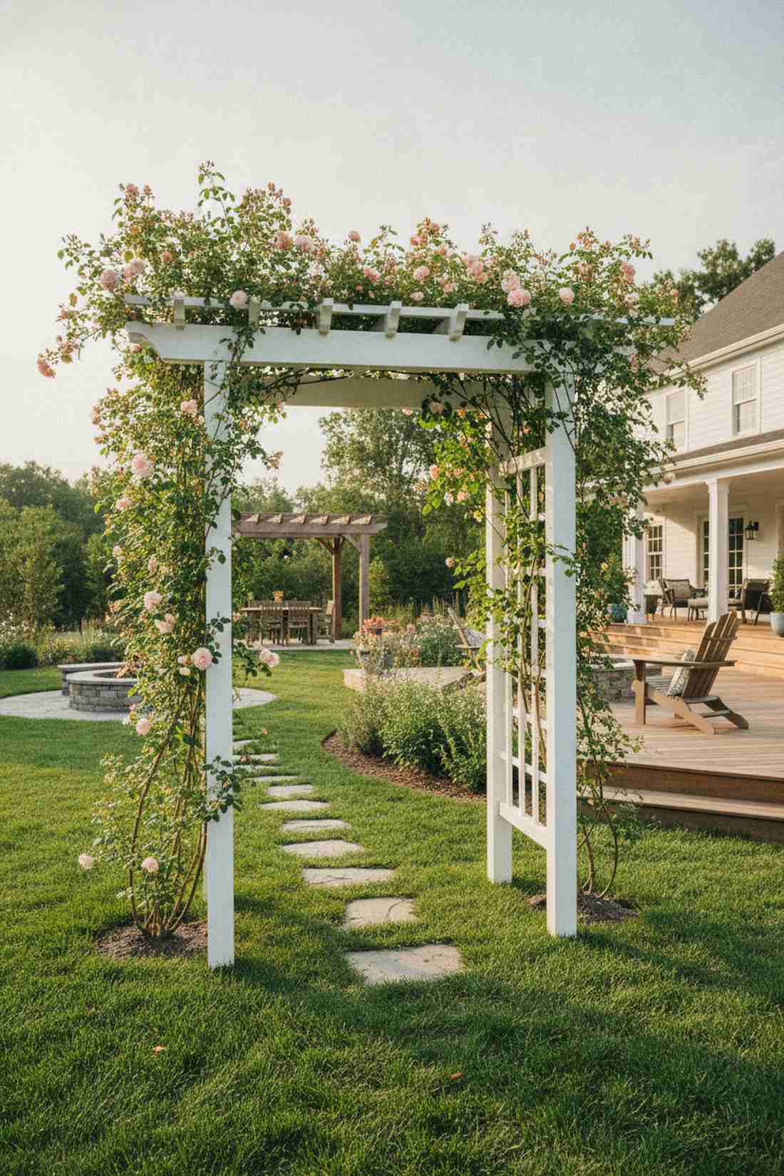 colonial style arbor entrance