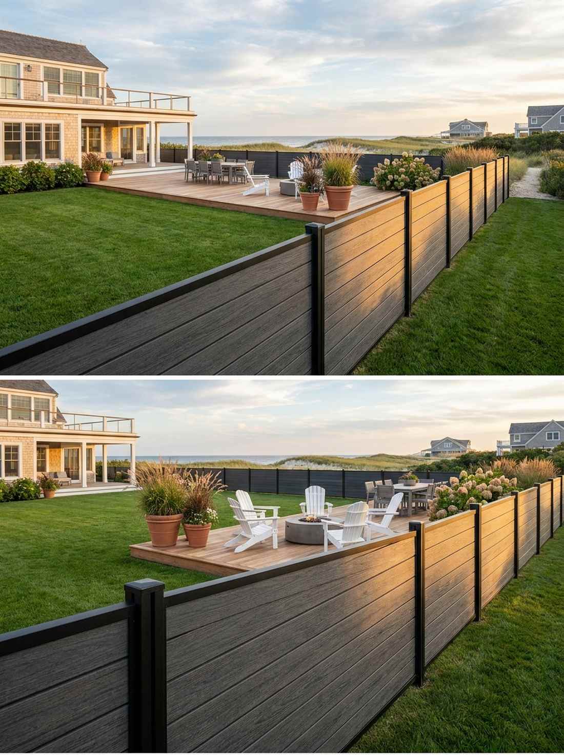 composite slat with aluminum posts