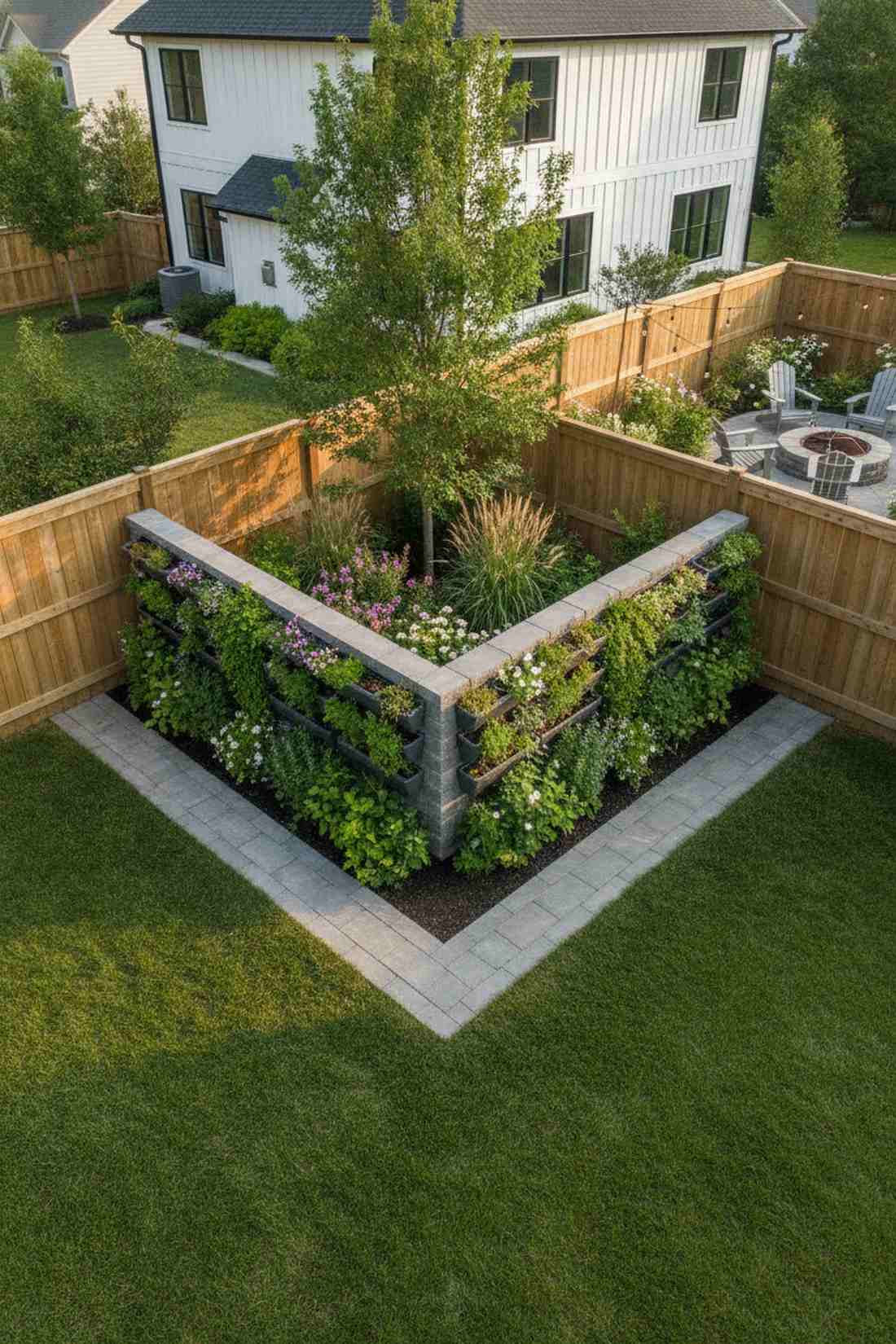 corner angled layout
