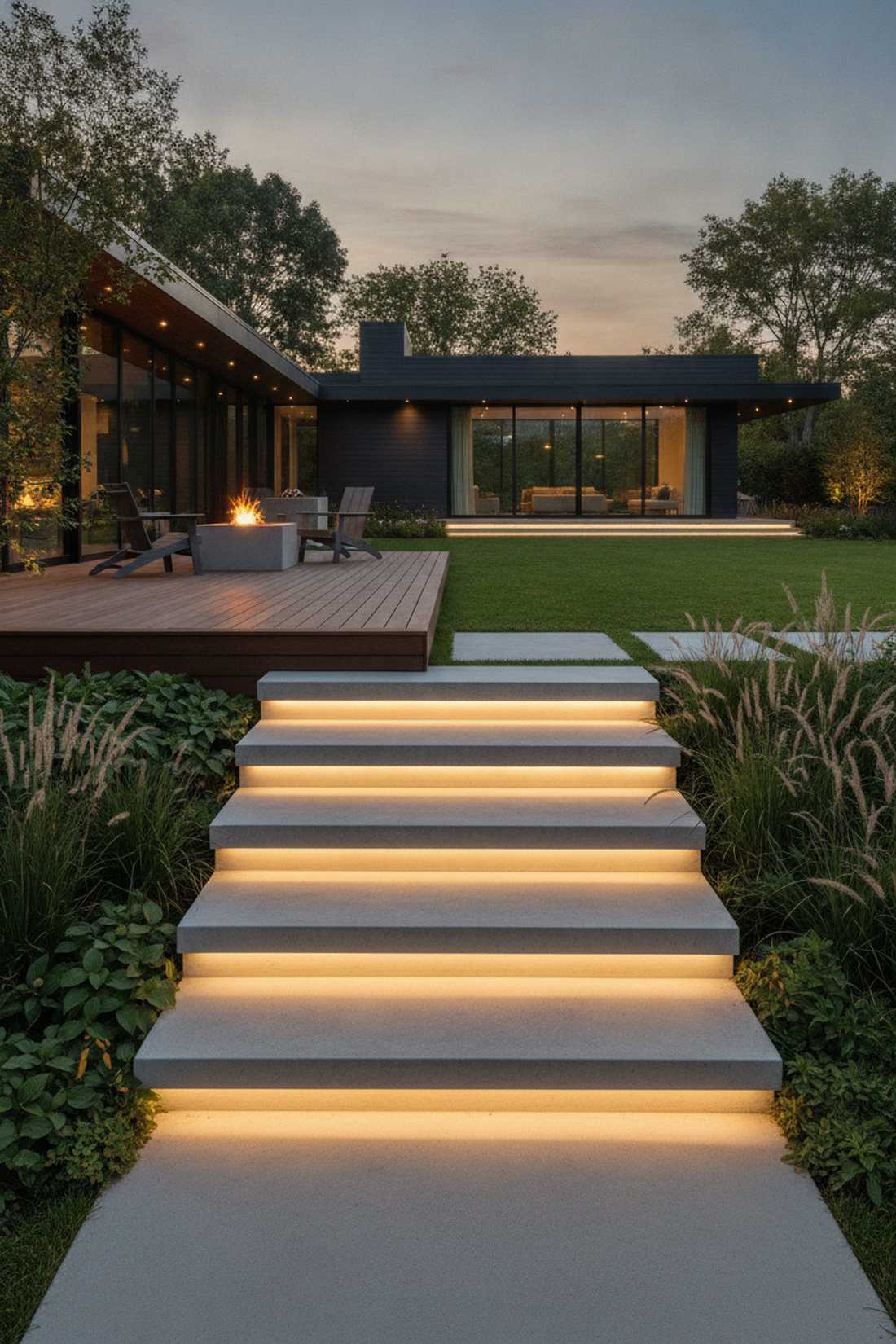 floating step indirect lighting