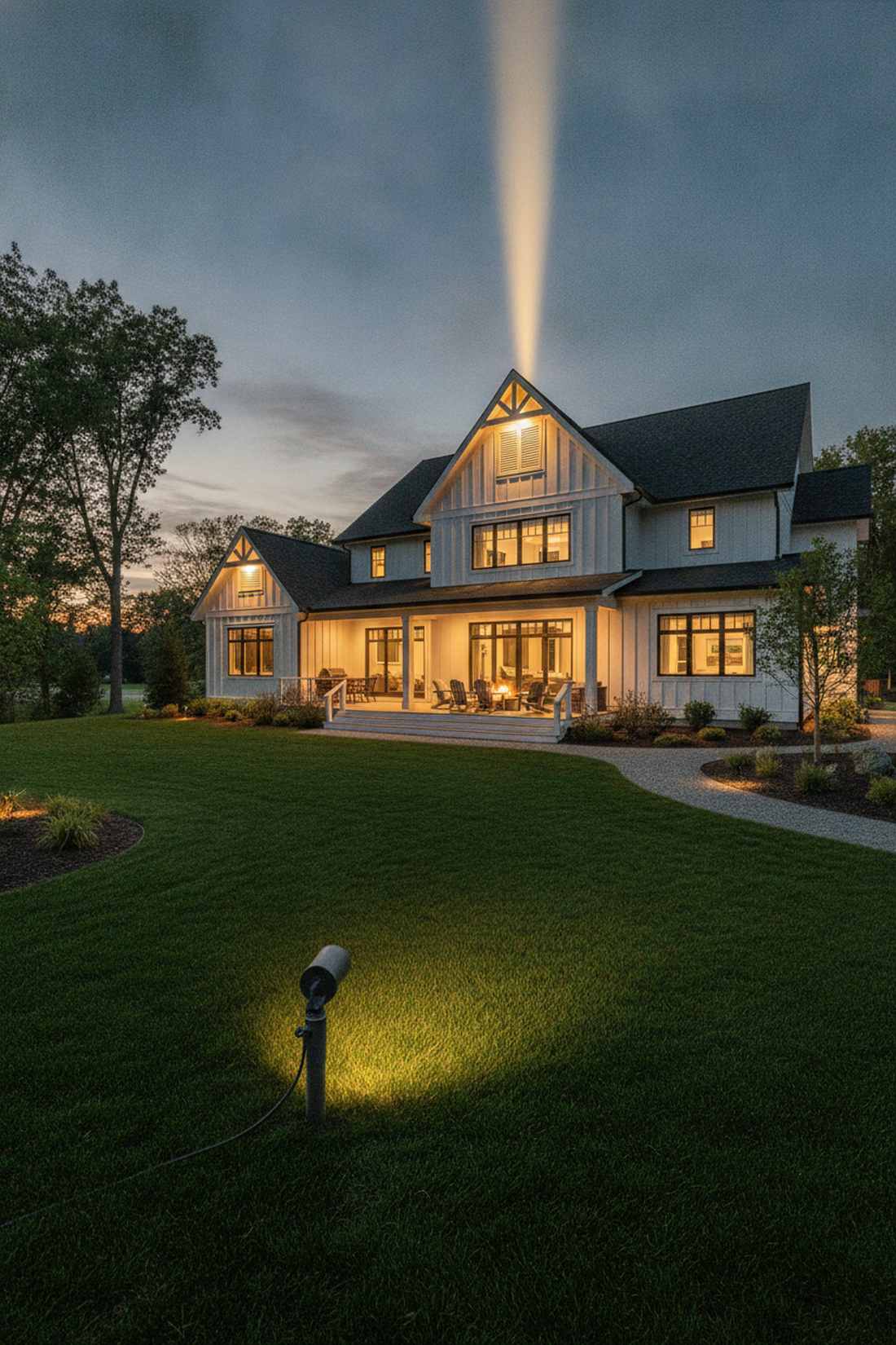 gable end feature lighting