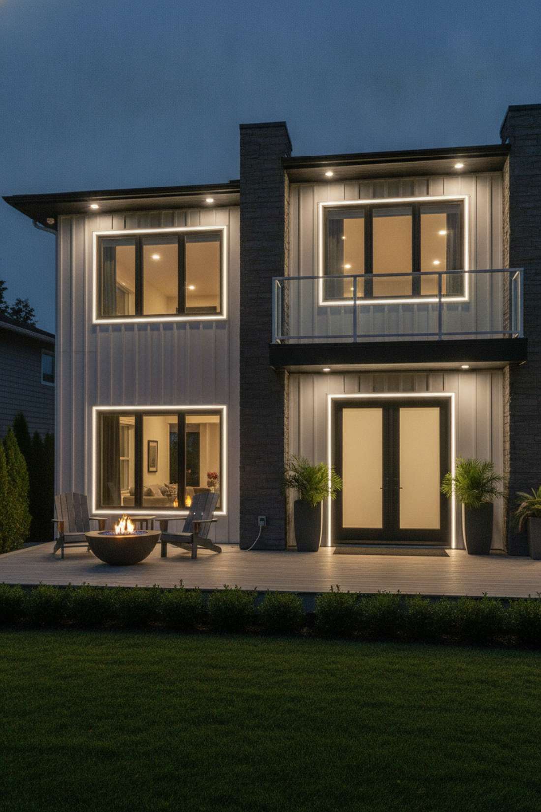 lighted window frame outline