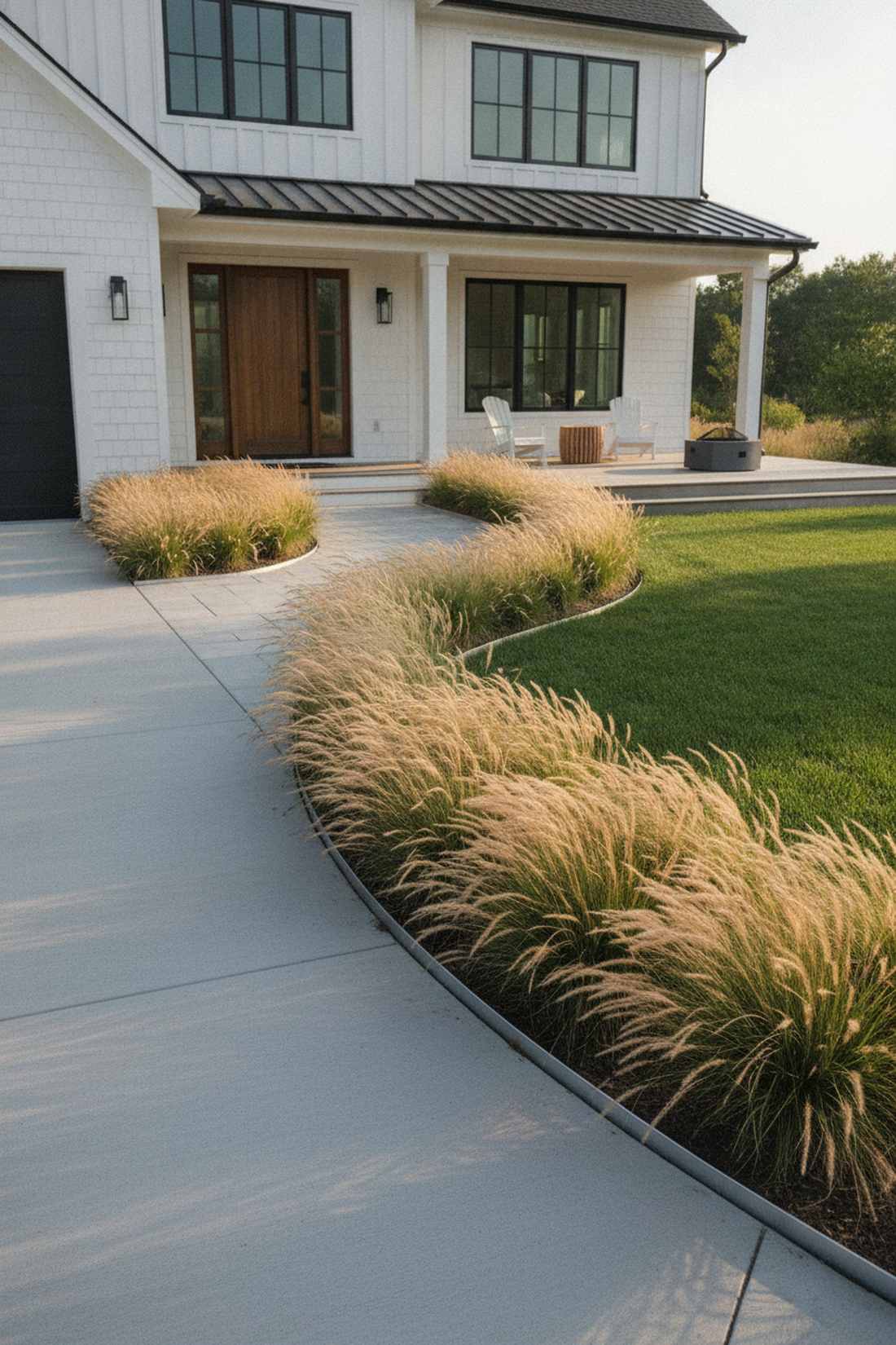ornamental grass border planting