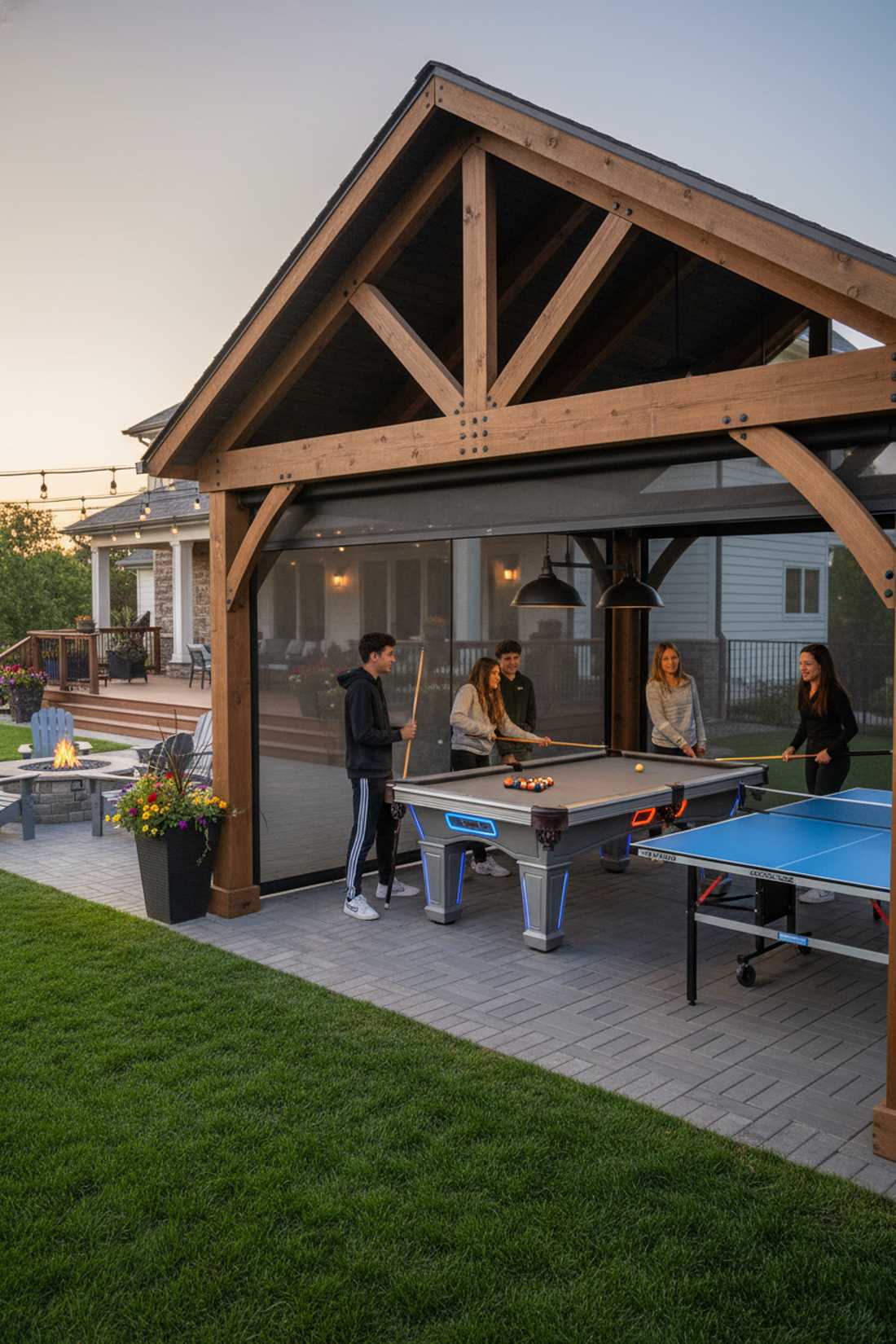 outdoor gaming pavilion