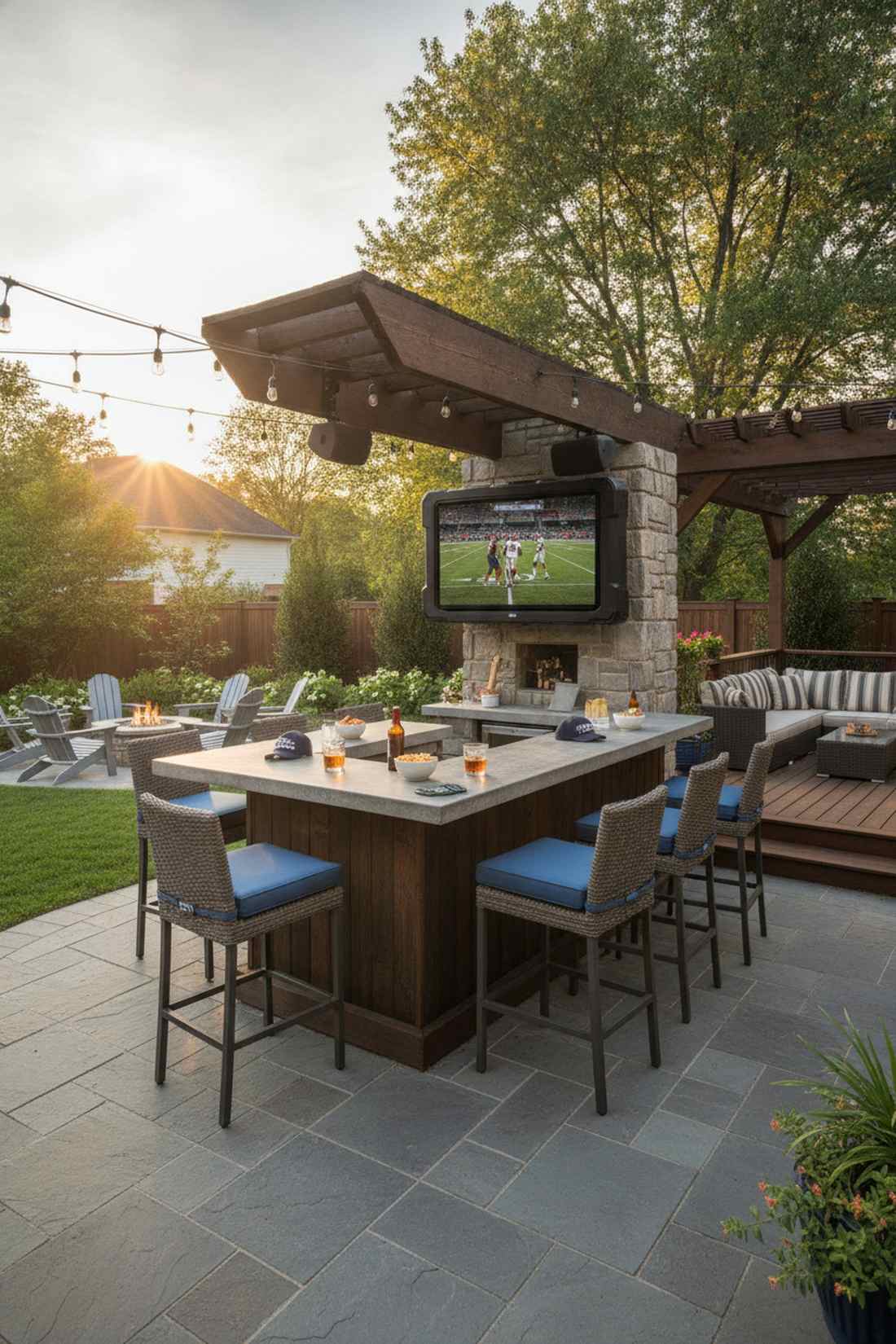 outdoor tv sports bar