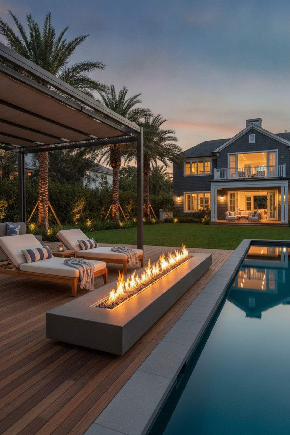 poolside warming station