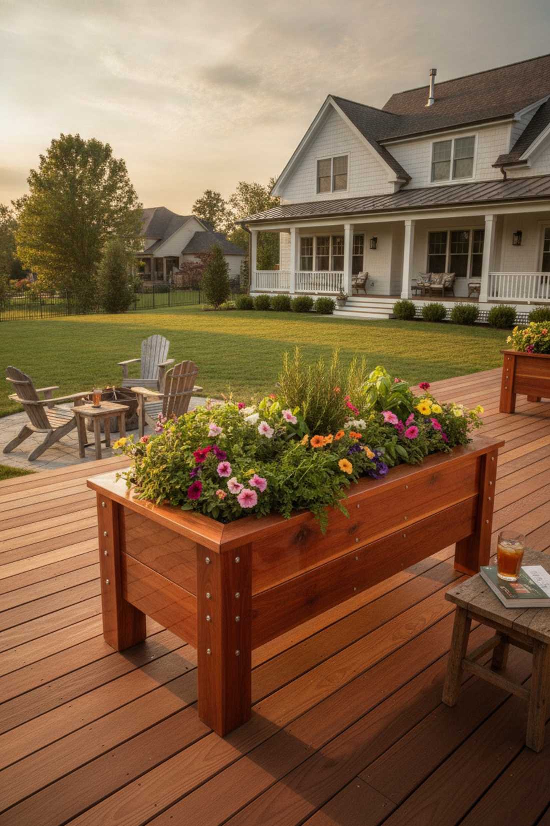redwood elevated planter