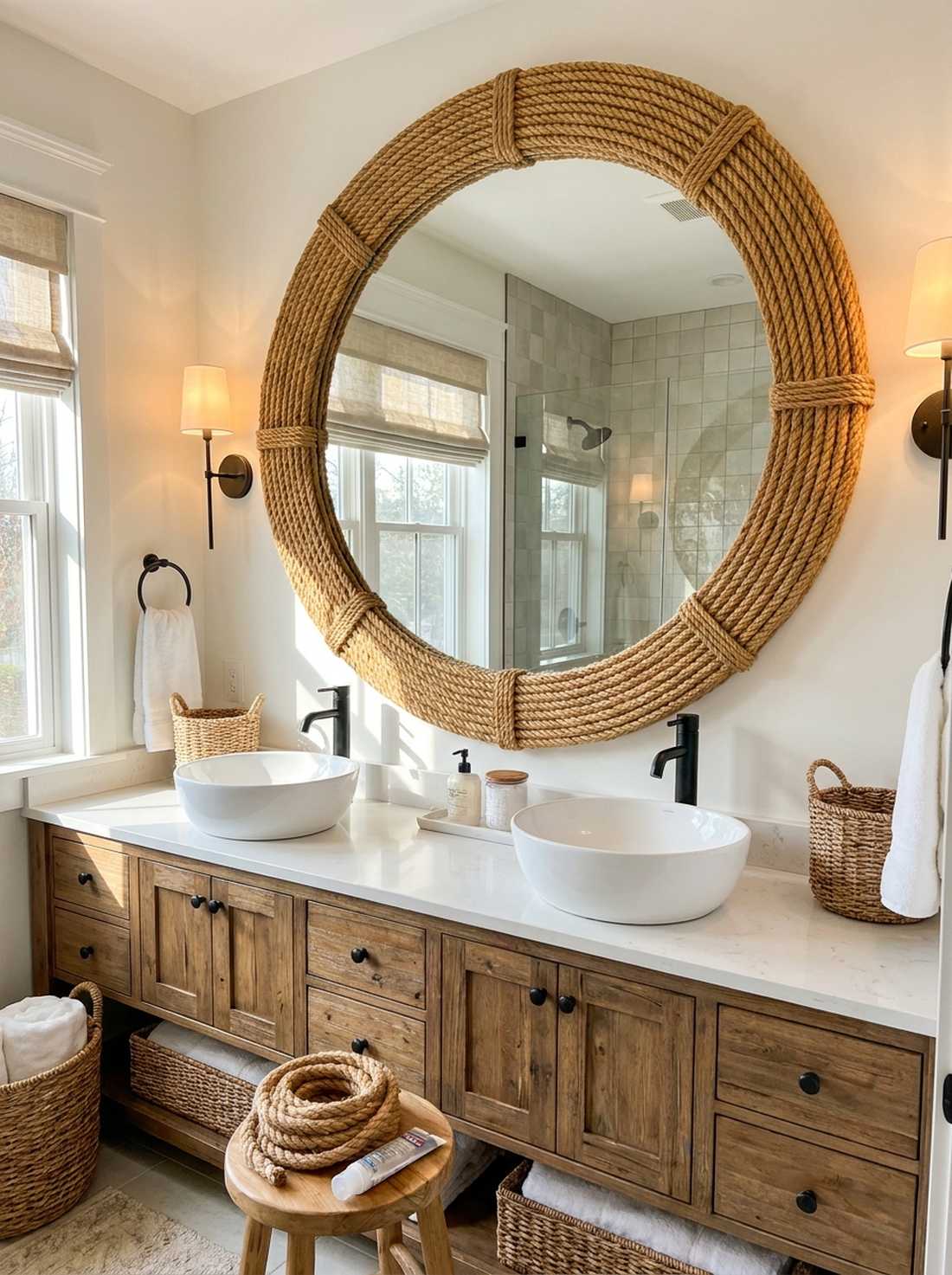 rope mirror frames