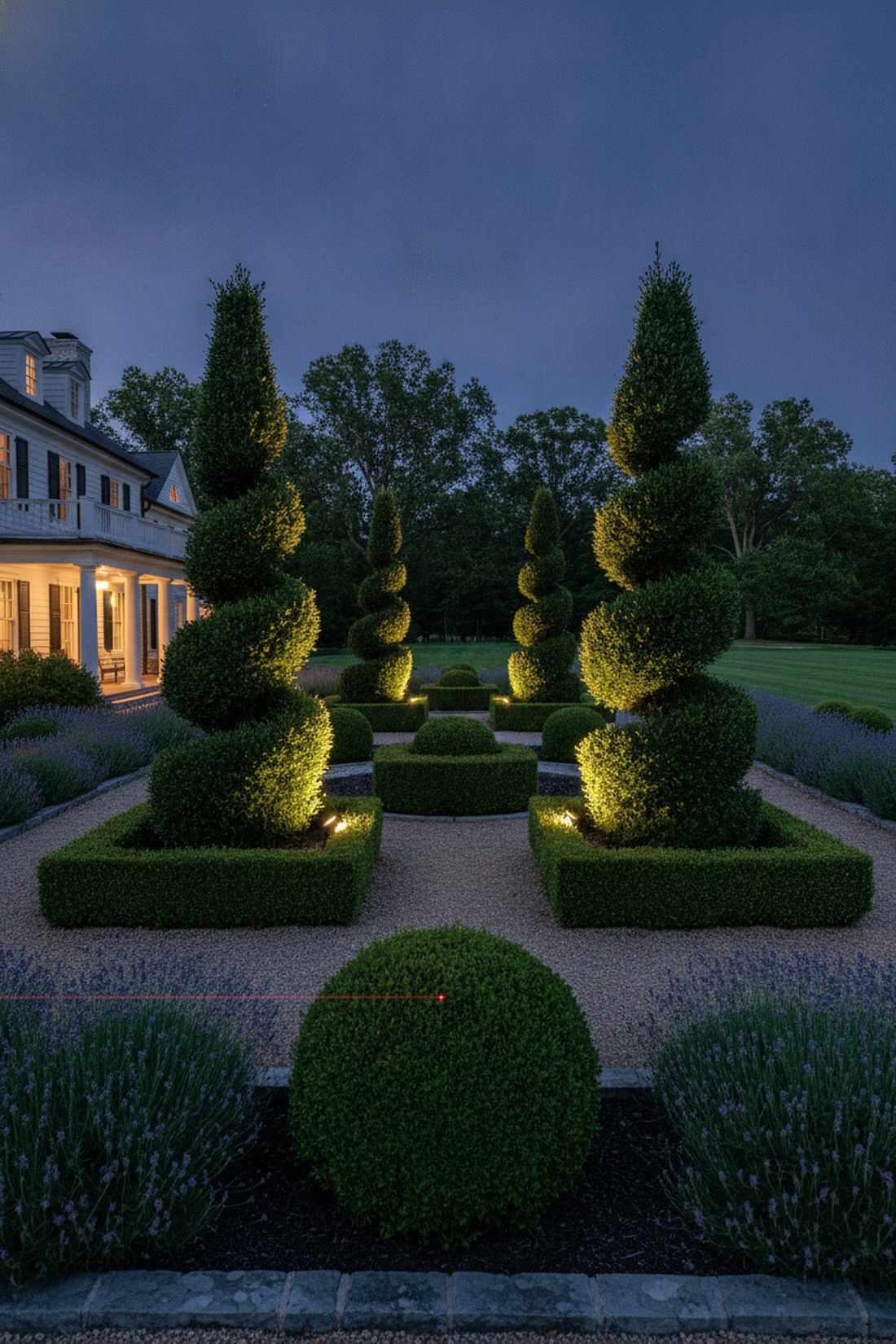 topiary form spotlighting