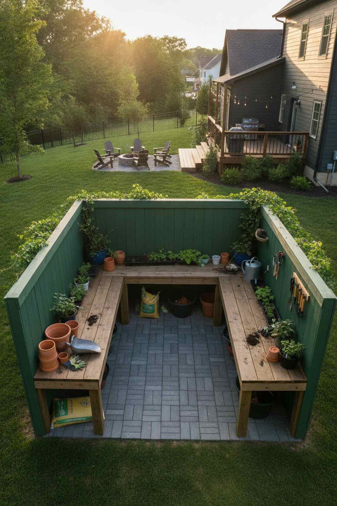 u shaped workspace