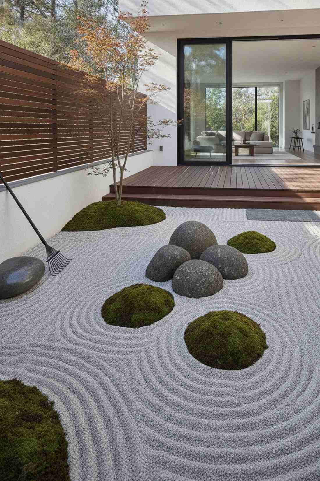 zen minimalist courtyard