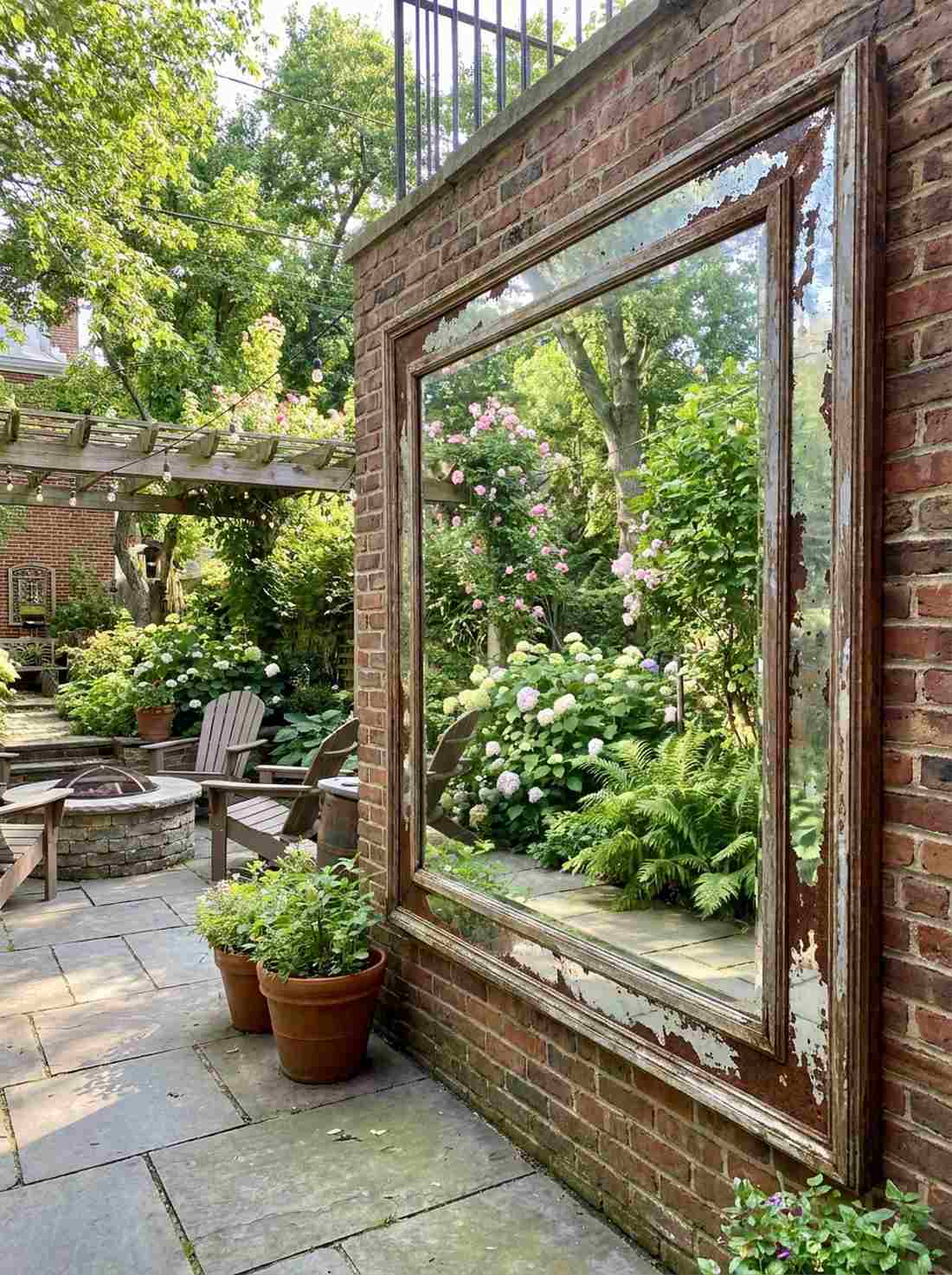 antique mirror reflections
