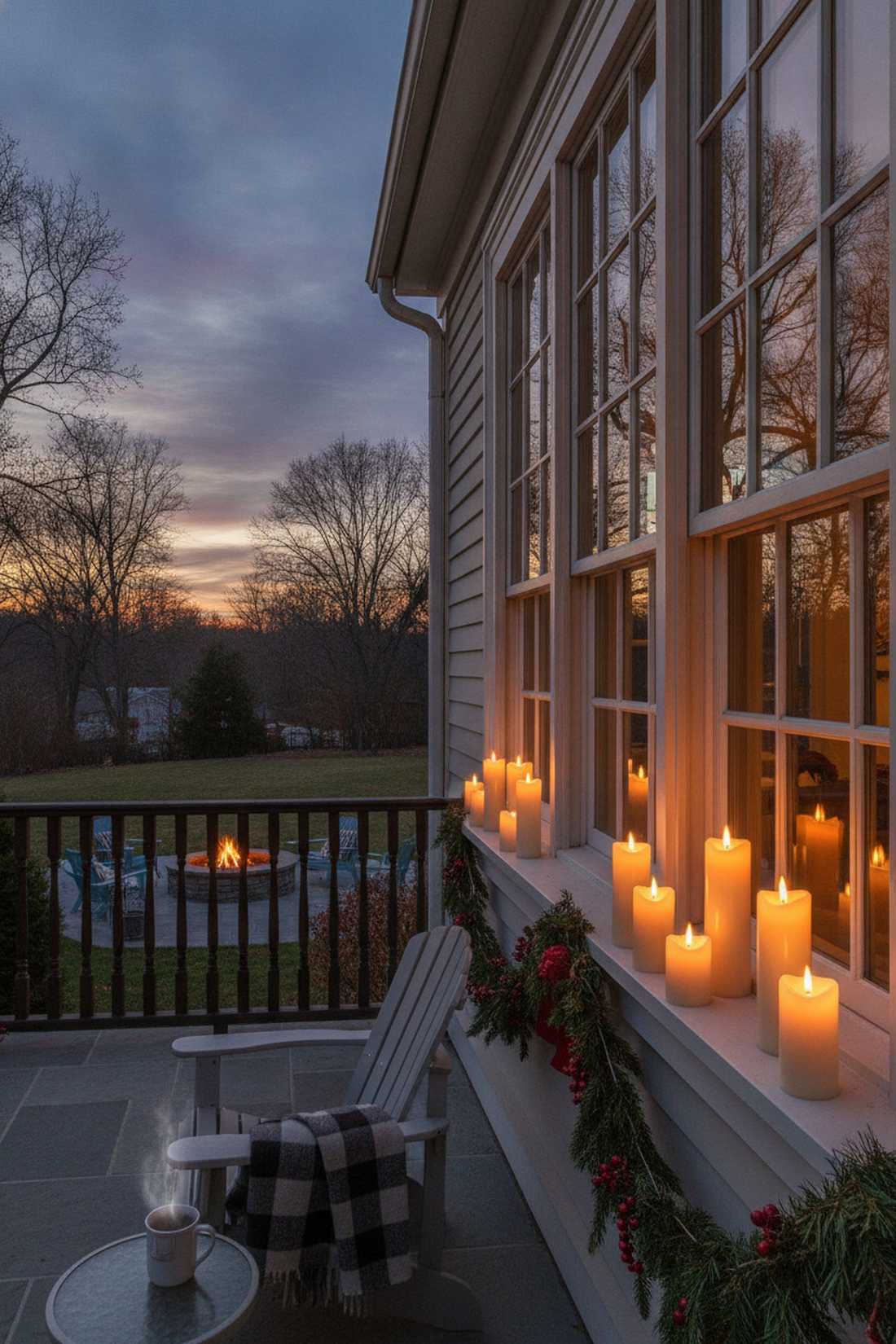 battery candle window display