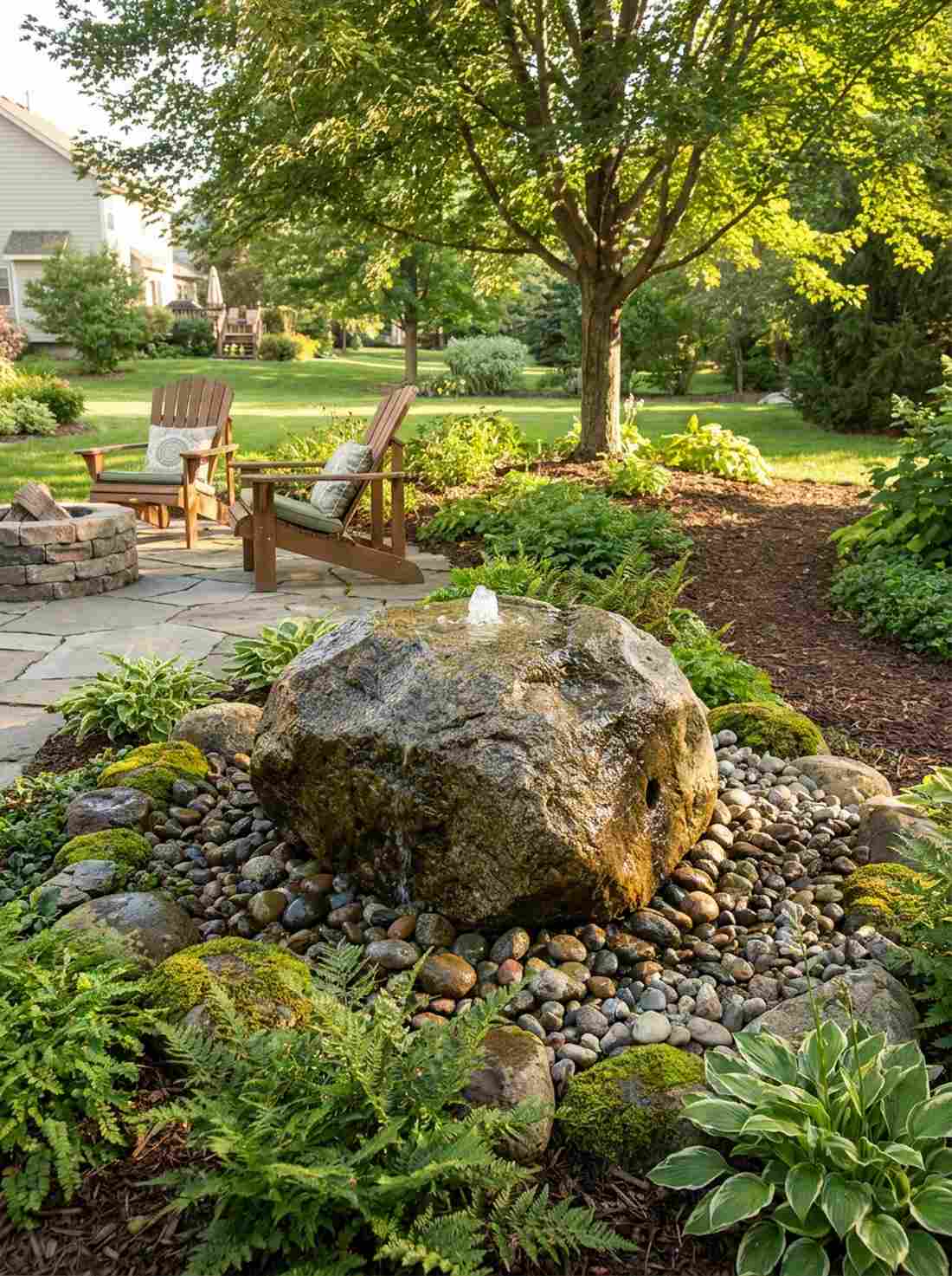 bubbling rock fountains