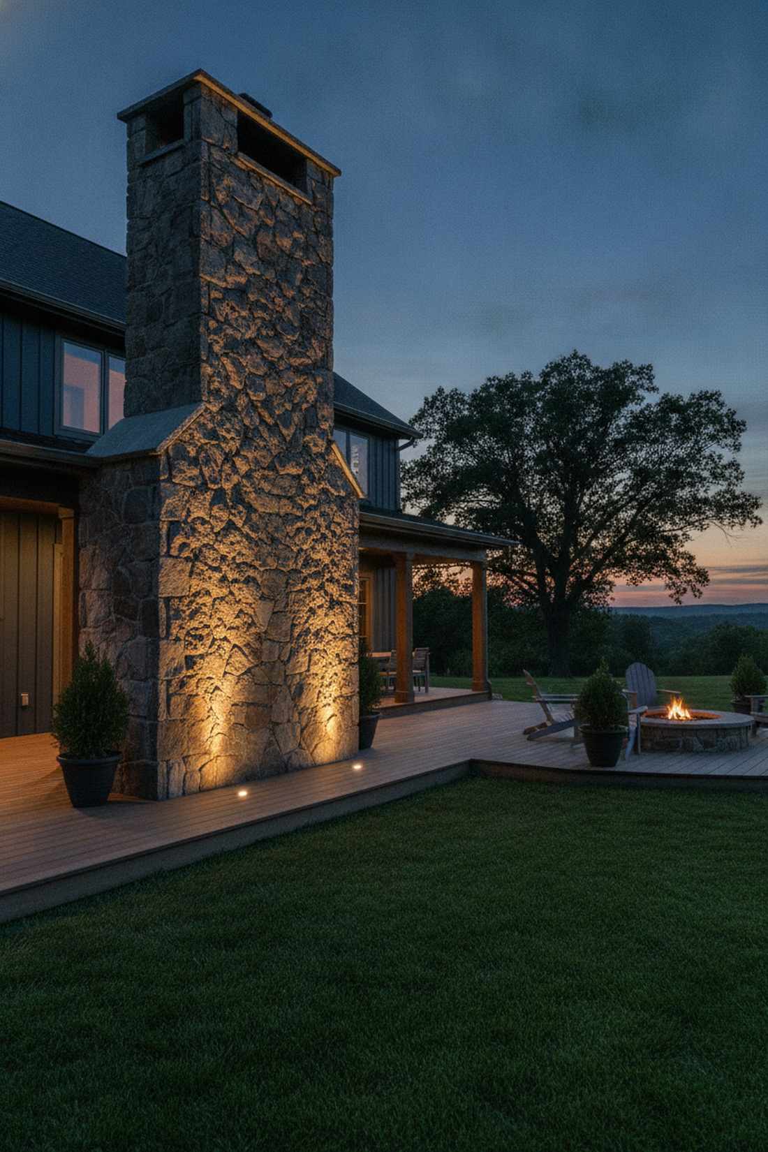 chimney masonry grazing