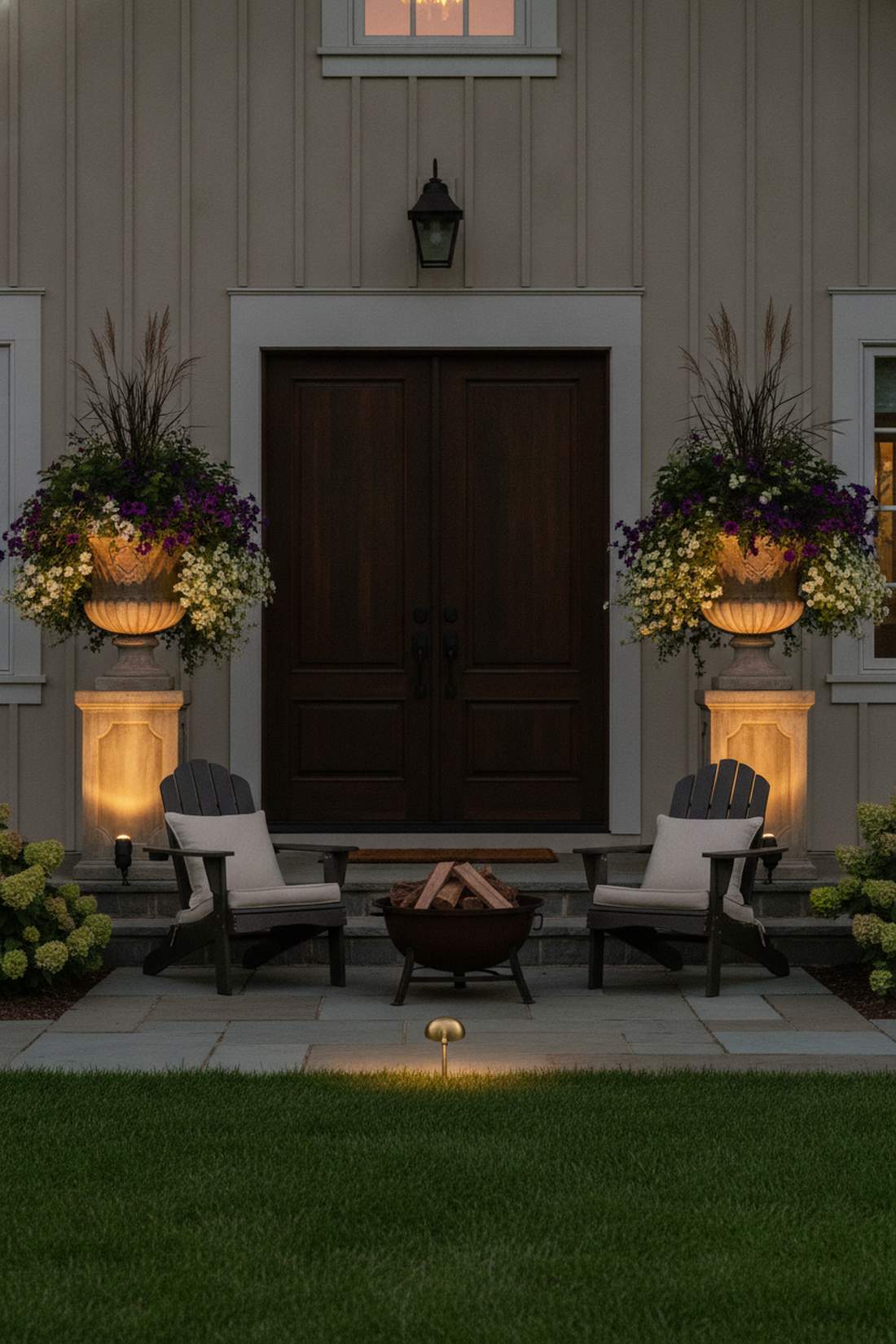 container arrangement spot lighting